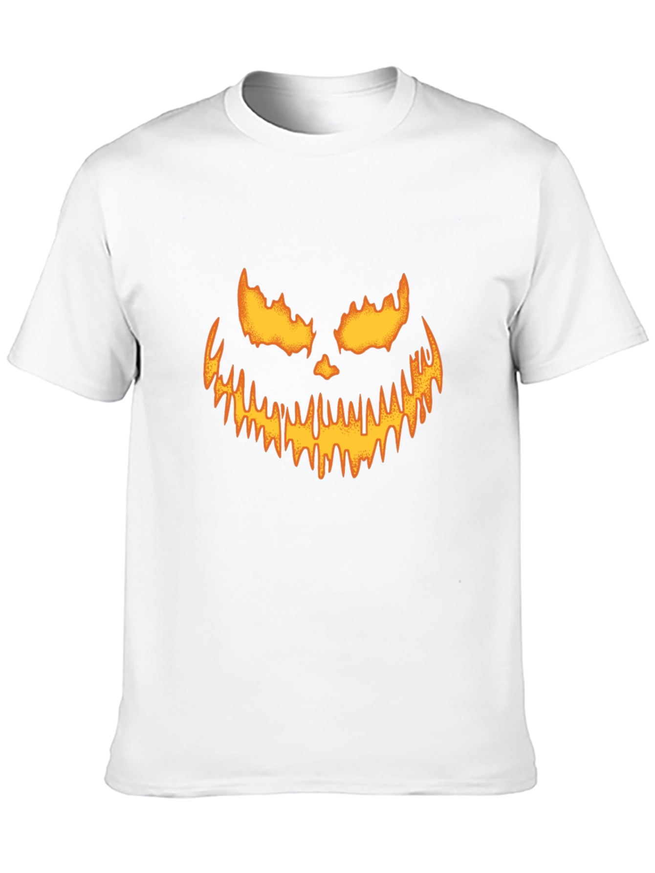 Halloween Pumpkin Face Black T-Shirt