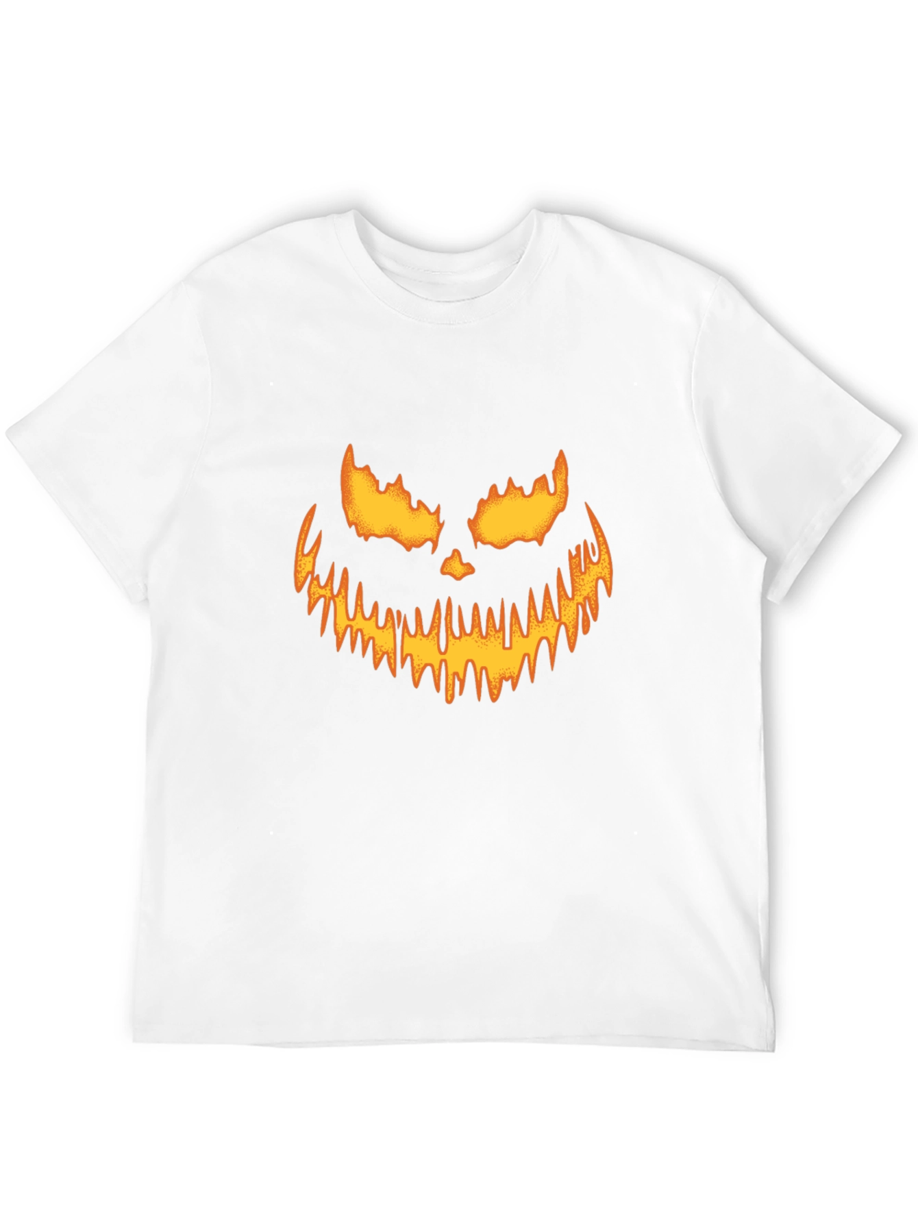 Halloween Pumpkin Face Black T-Shirt