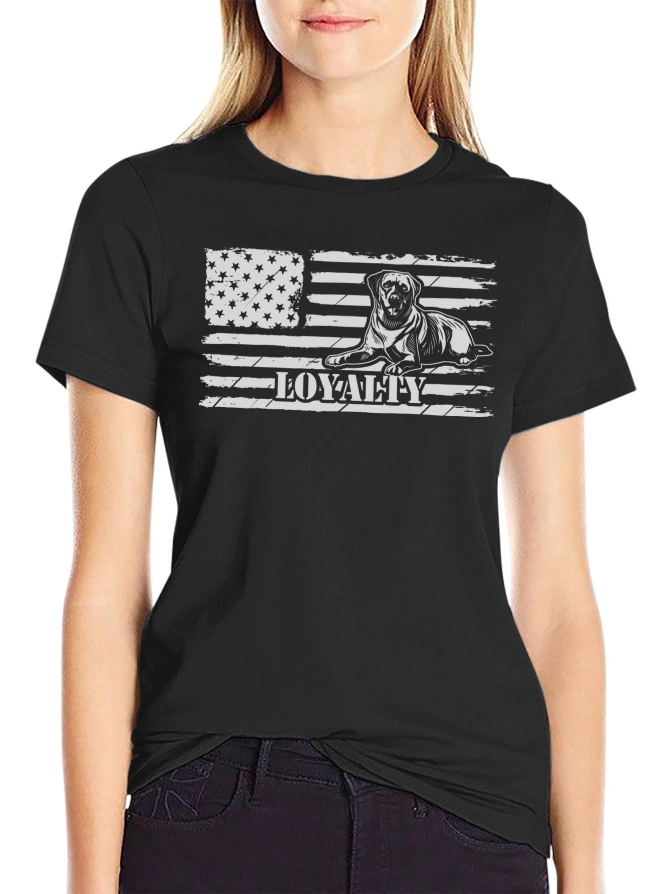 Loyalty Dog American Flag T-Shirt