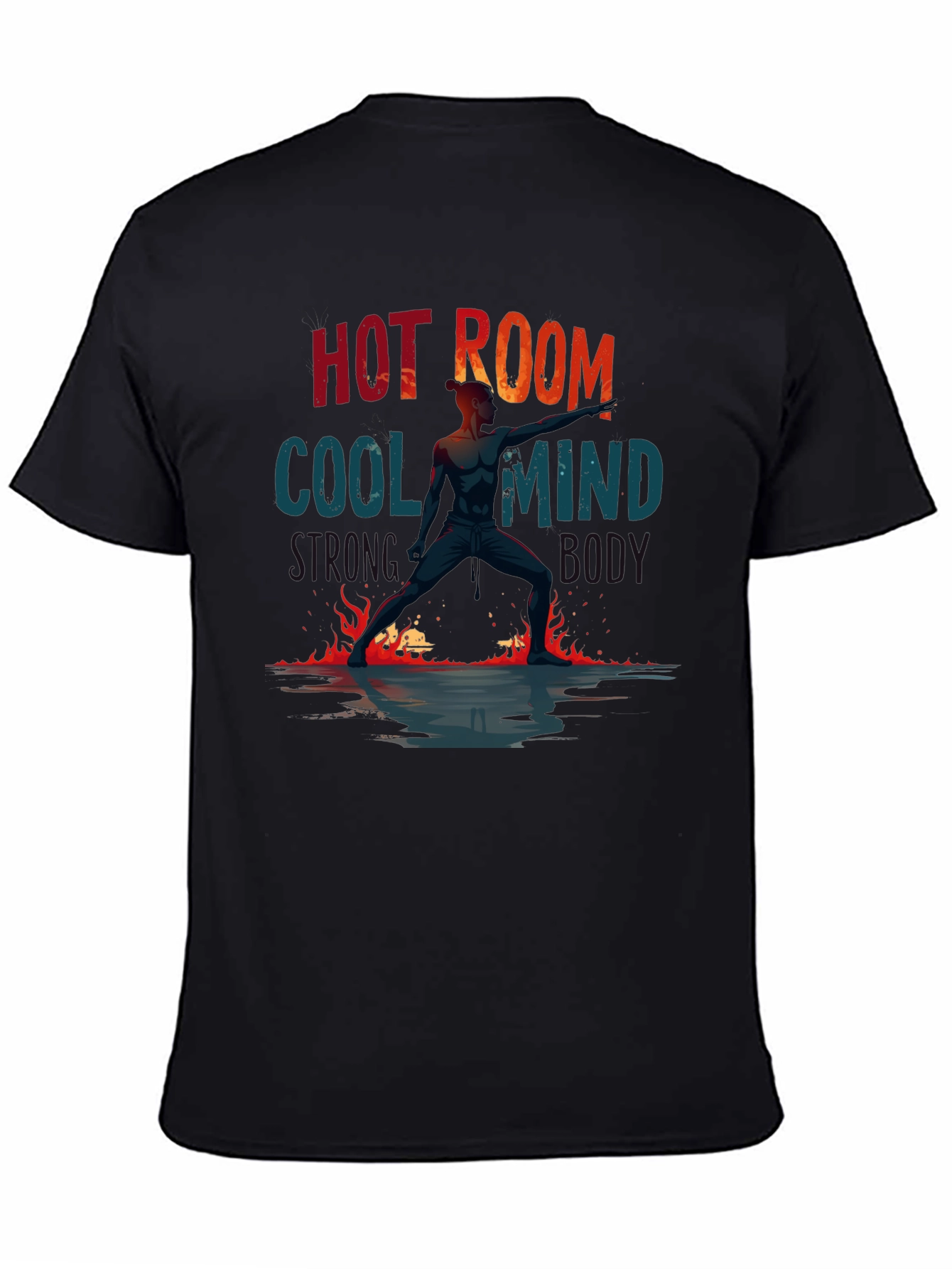 Hot Room Cool Mind Black Graphic Tee