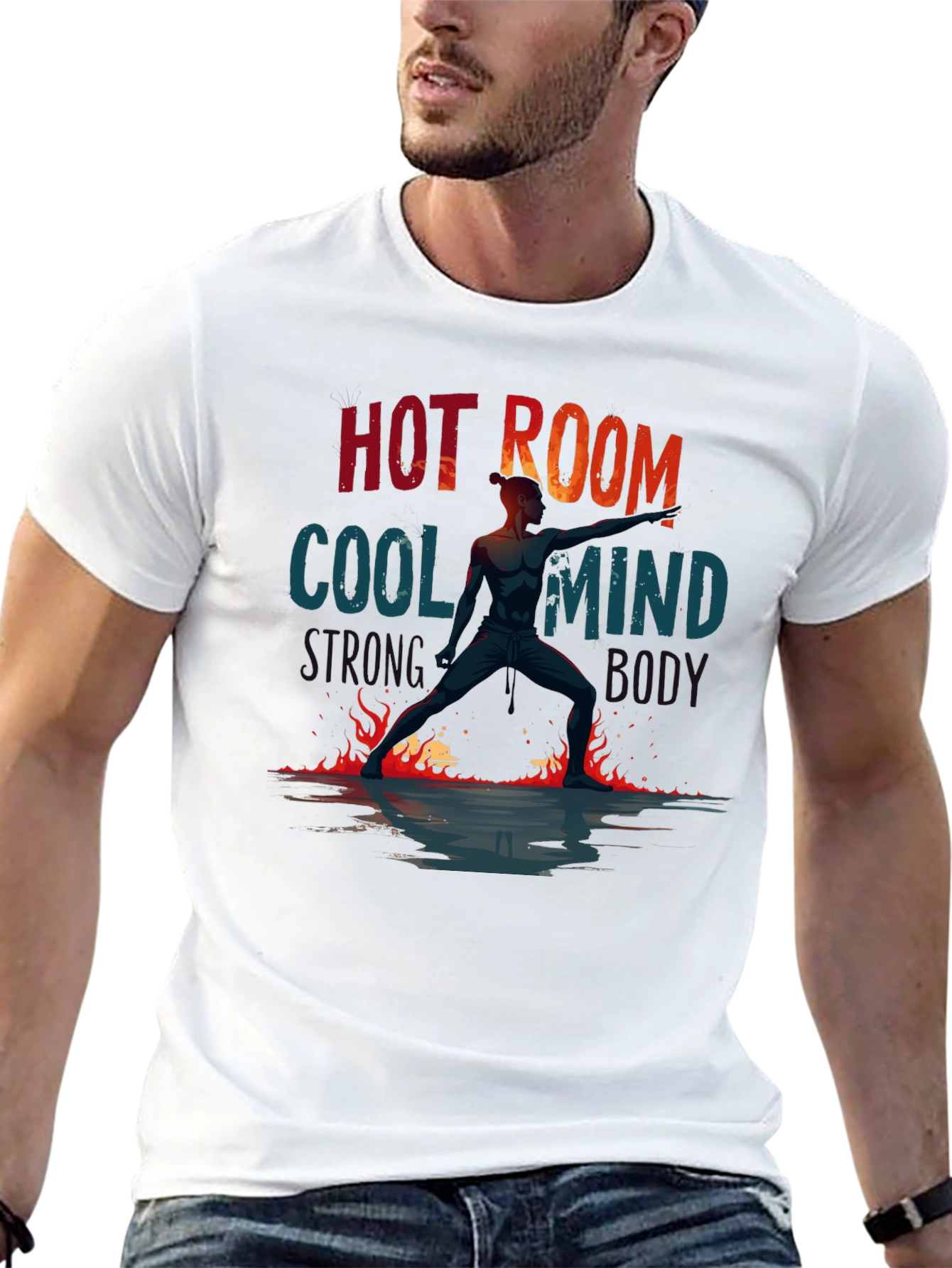 Hot Room Cool Mind Black Graphic Tee