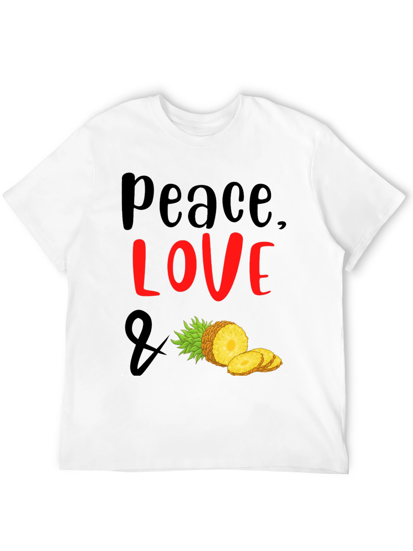 Peace Love Pineapple T-Shirt - Tropical Vibes