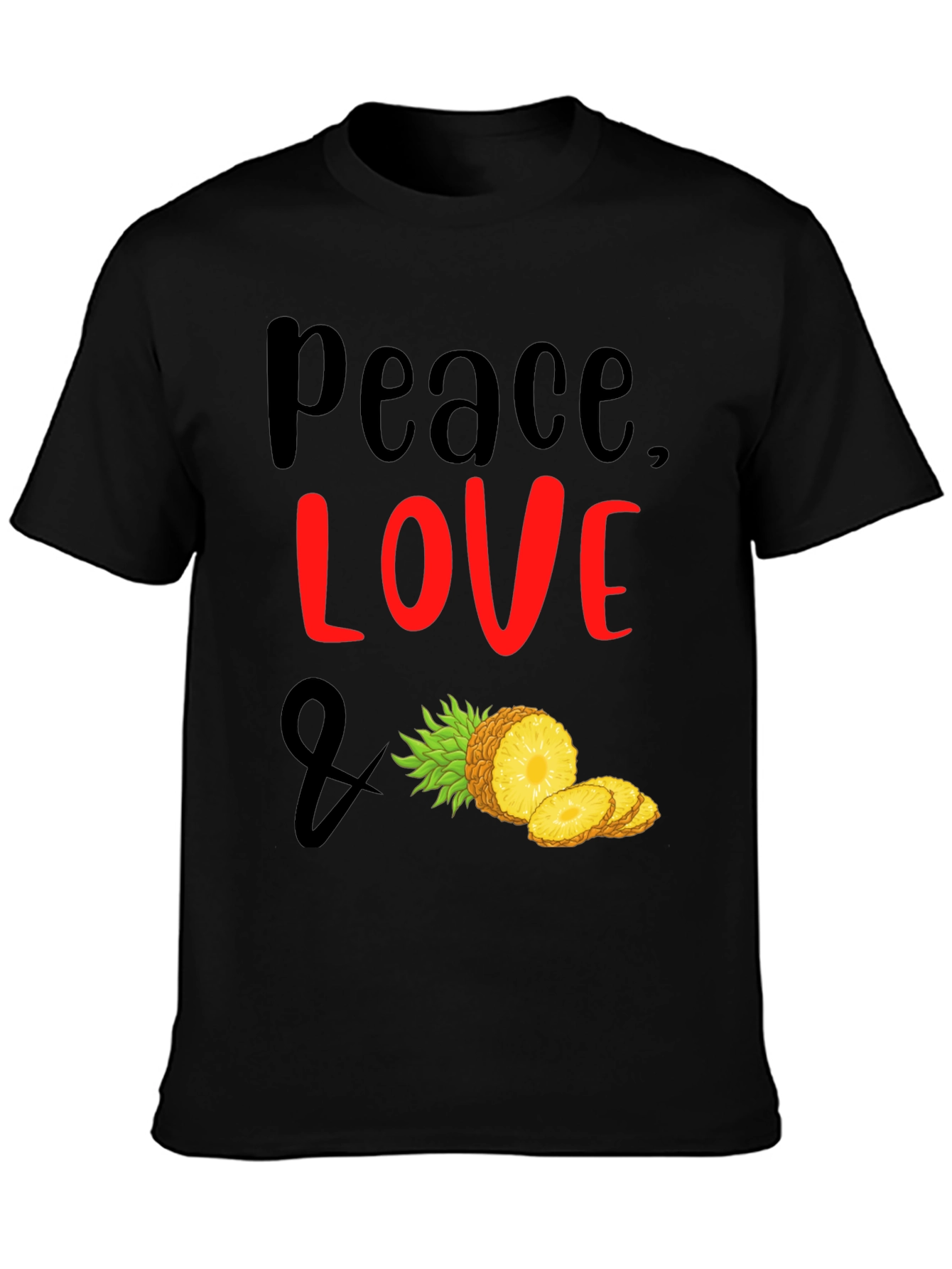 Peace Love Pineapple T-Shirt - Tropical Vibes