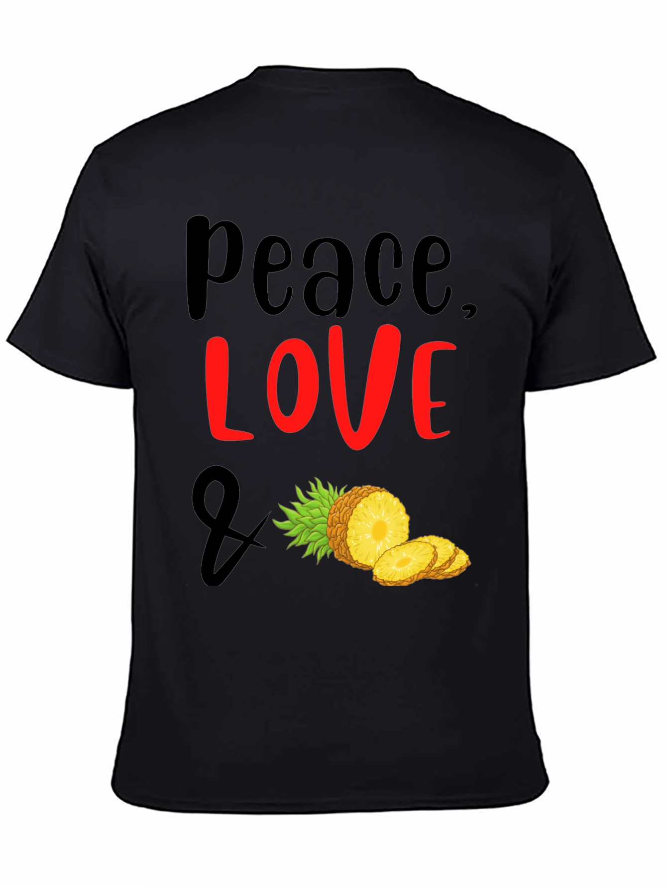 Peace Love Pineapple T-Shirt - Tropical Vibes