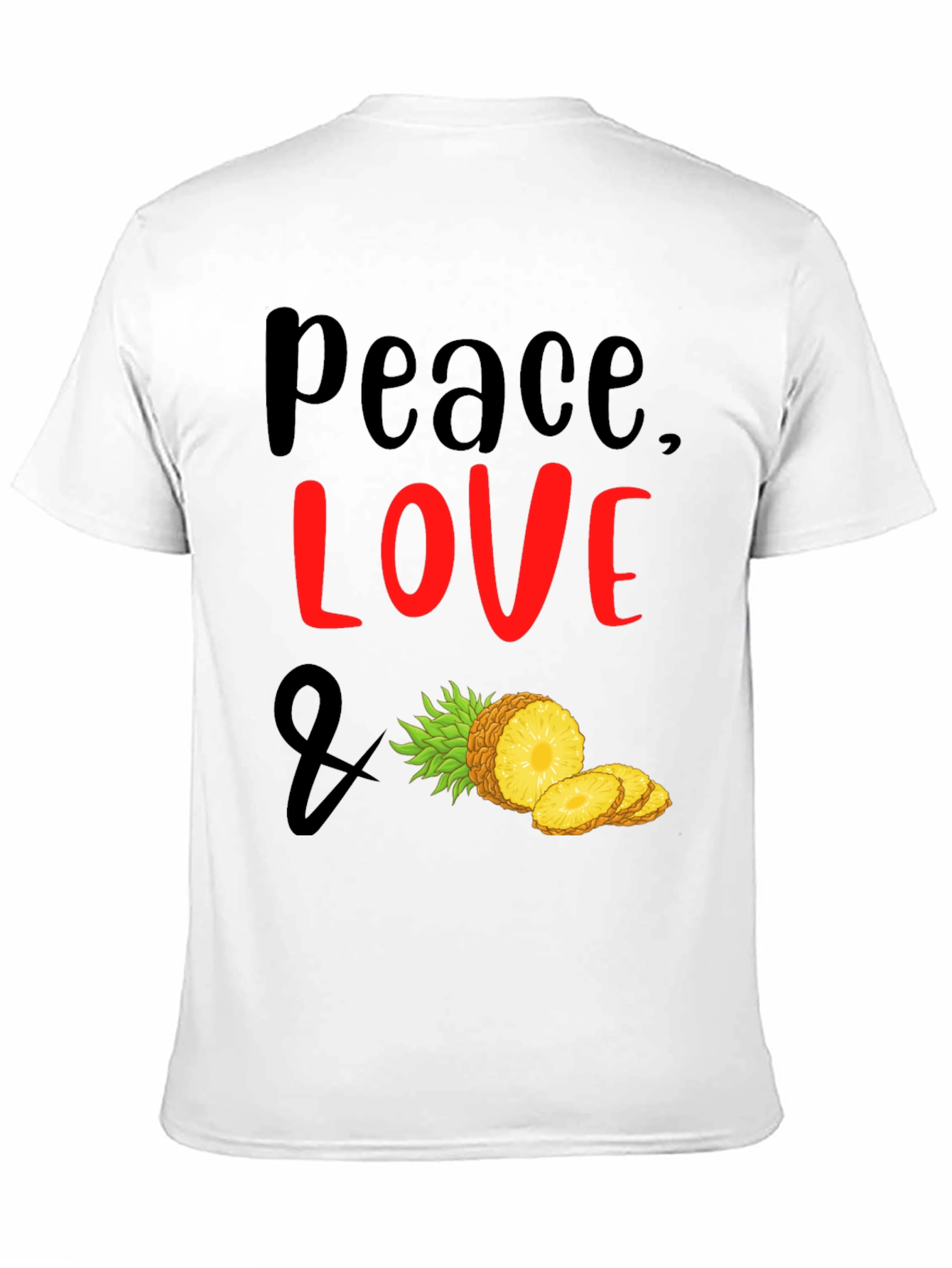 Peace Love Pineapple T-Shirt - Tropical Vibes