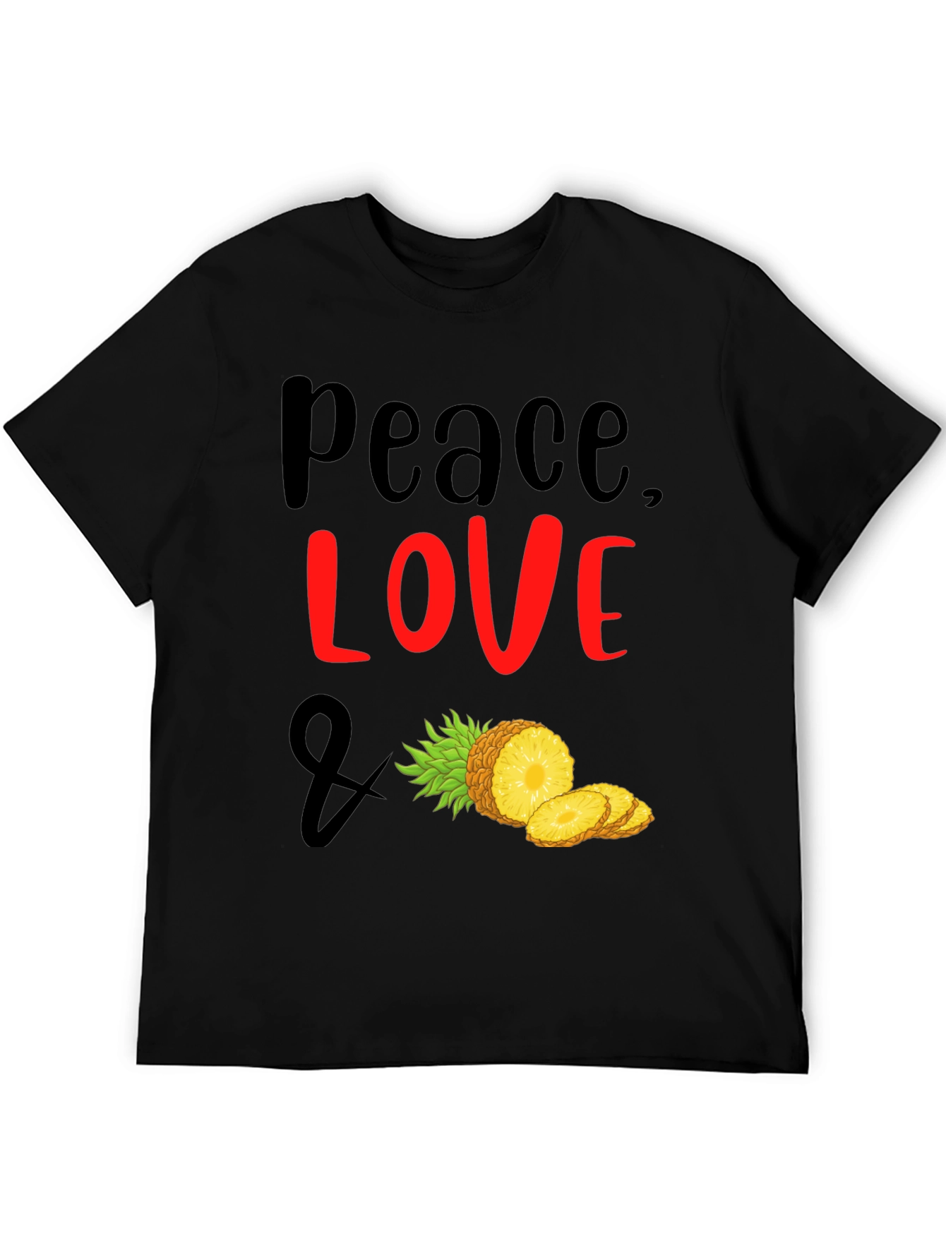 Peace Love Pineapple T-Shirt - Tropical Vibes