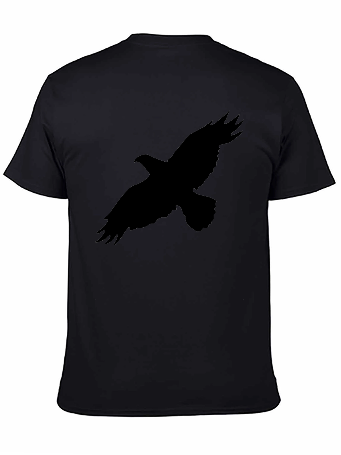 Mens Black Eagle Graphic Tee - Casual Style