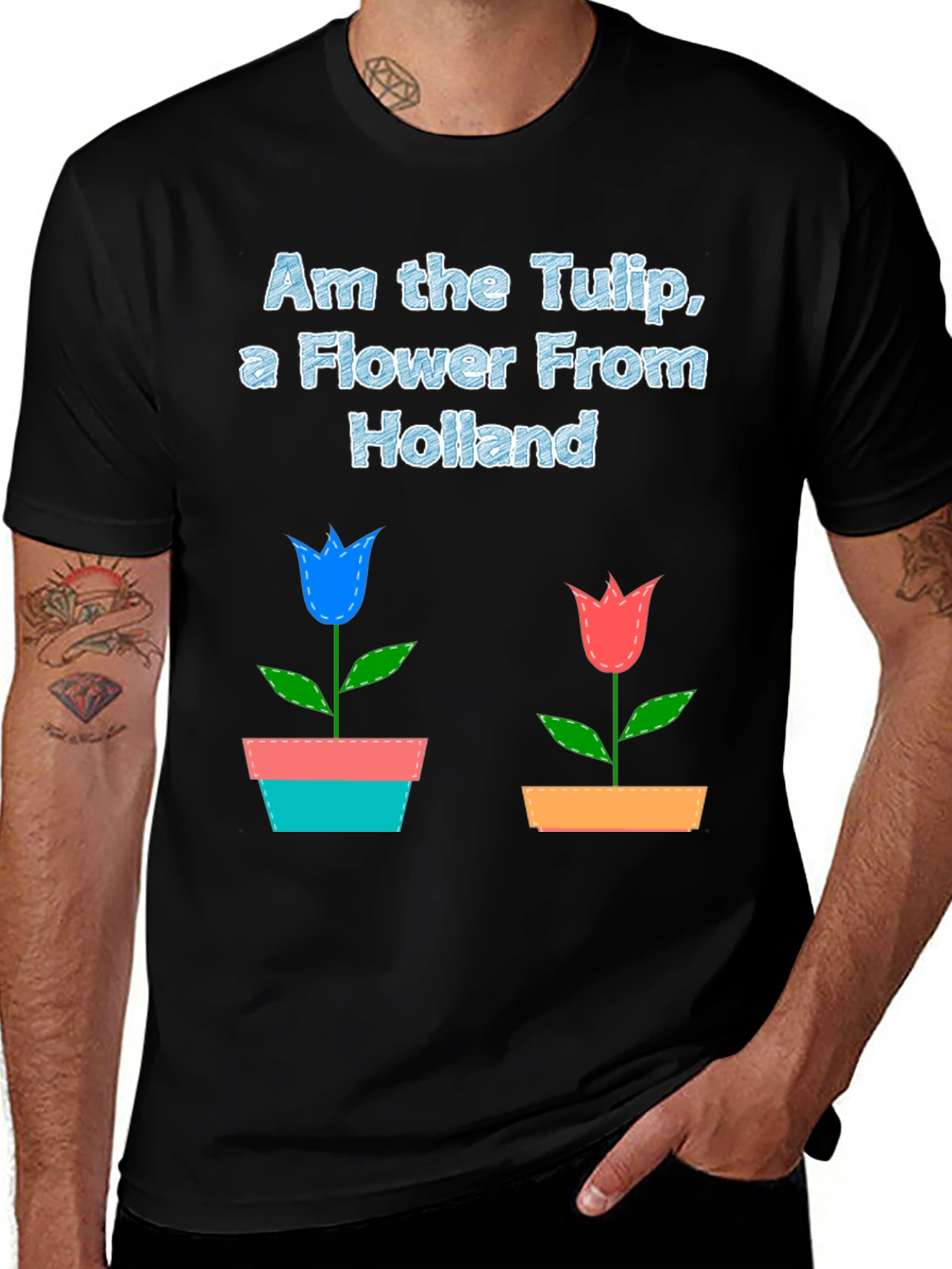 Holland Tulip Flower Graphic T-Shirt