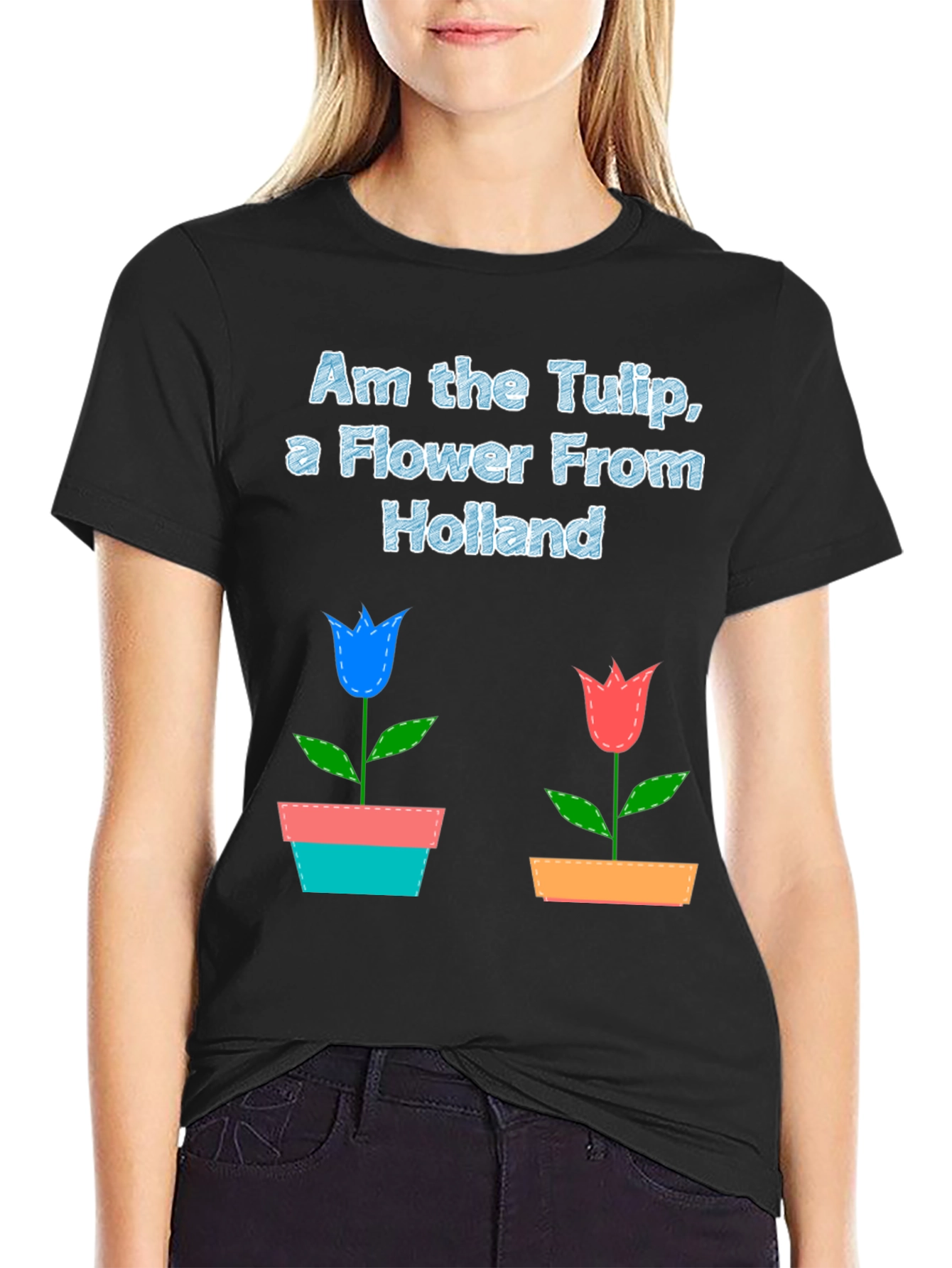 Holland Tulip Flower Graphic T-Shirt