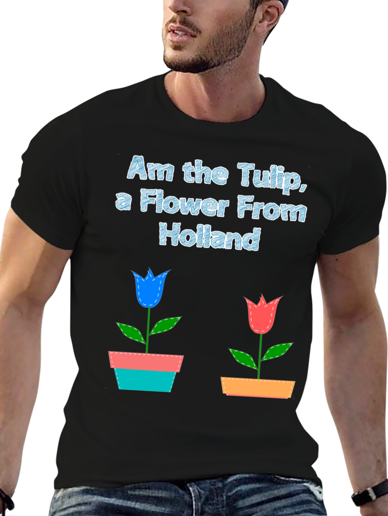 Holland Tulip Flower Graphic T-Shirt