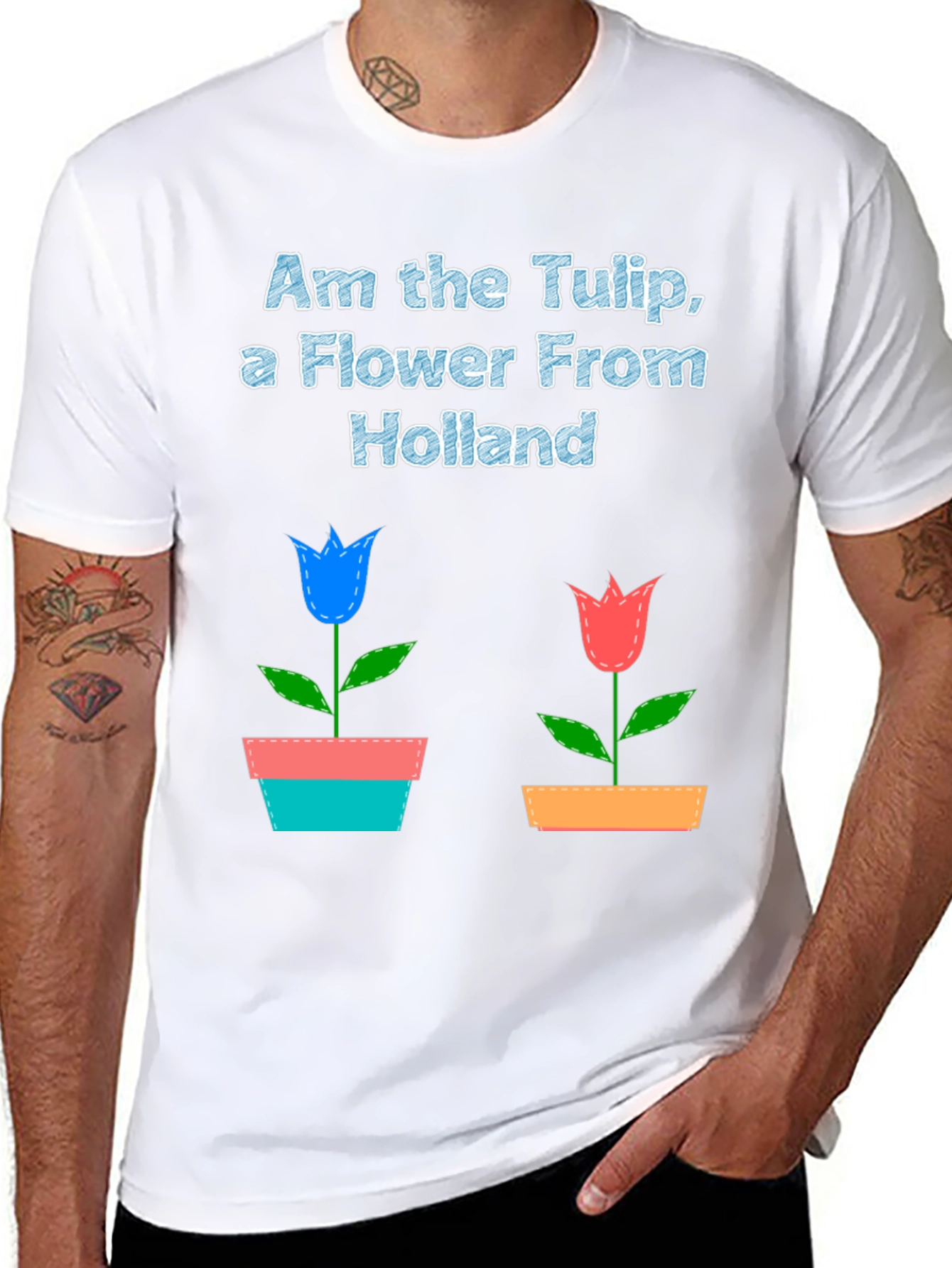 Holland Tulip Flower Graphic T-Shirt