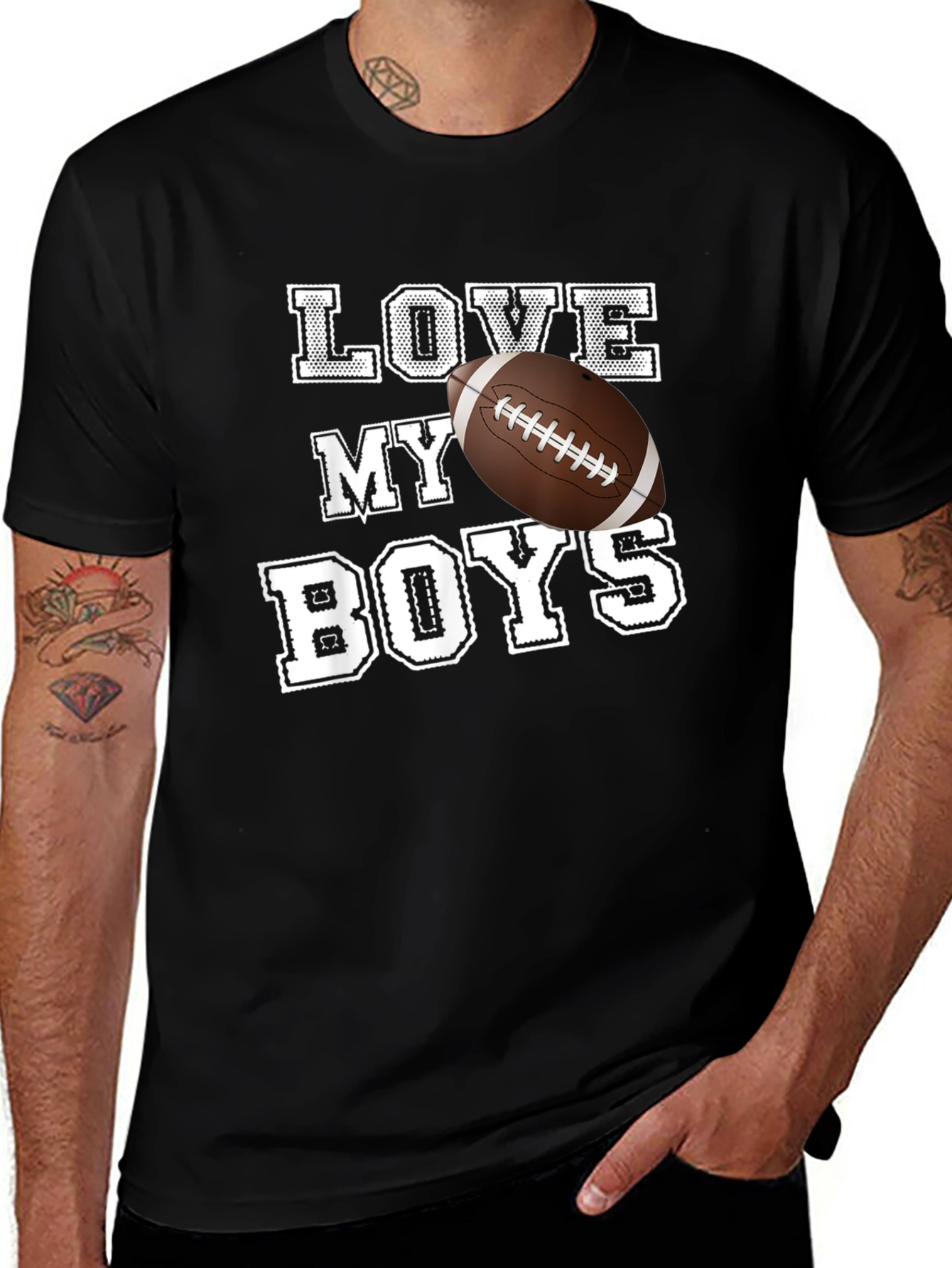 Love My Boys Football Graphic Tee