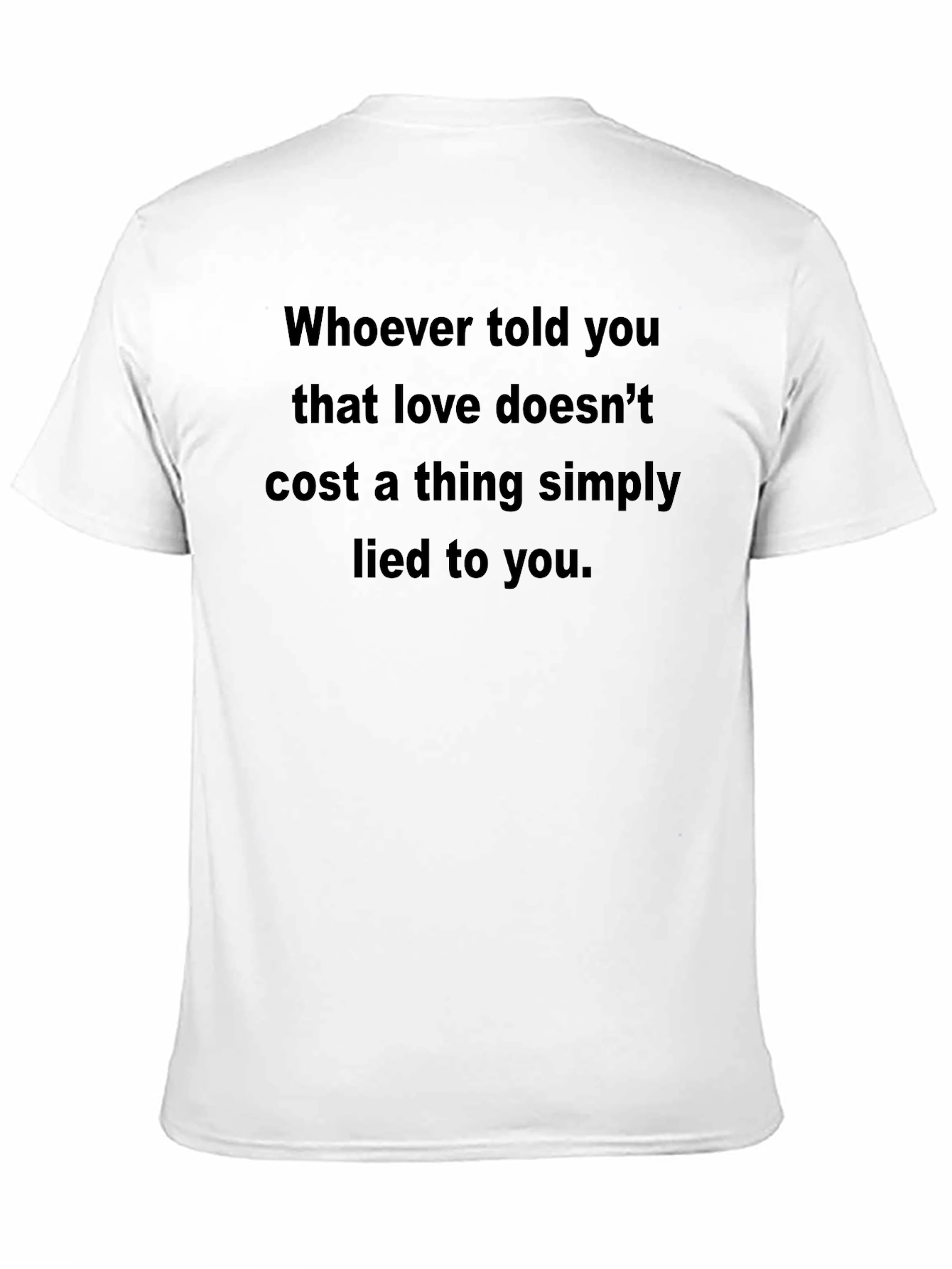 Love Costs T-Shirt - Mens Black Tee