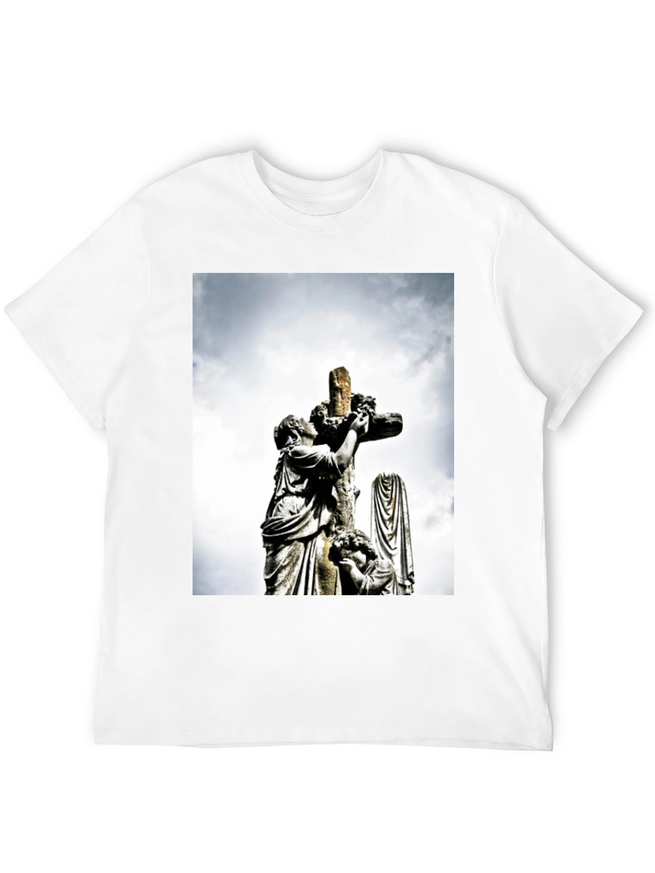 Statue Cross Graphic T-Shirt