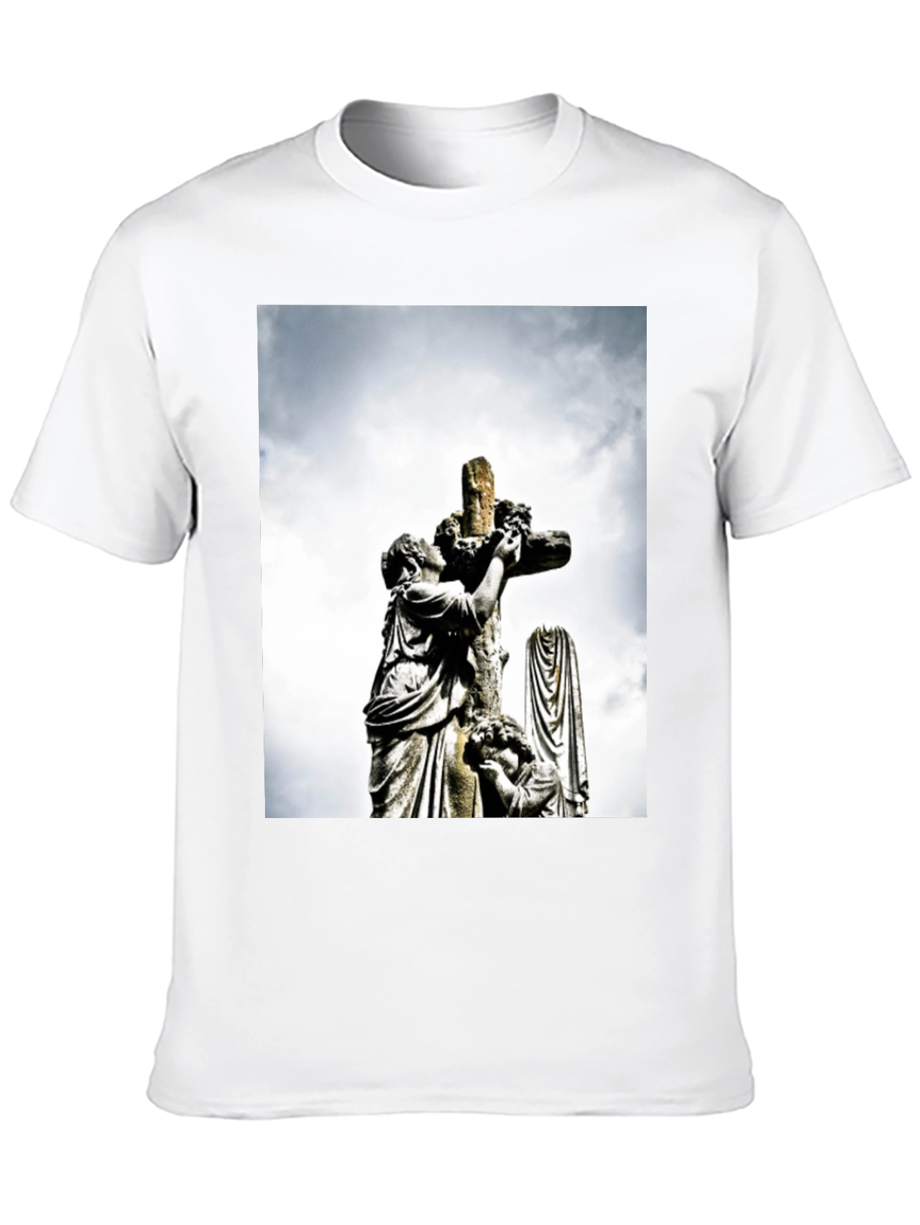 Statue Cross Graphic T-Shirt