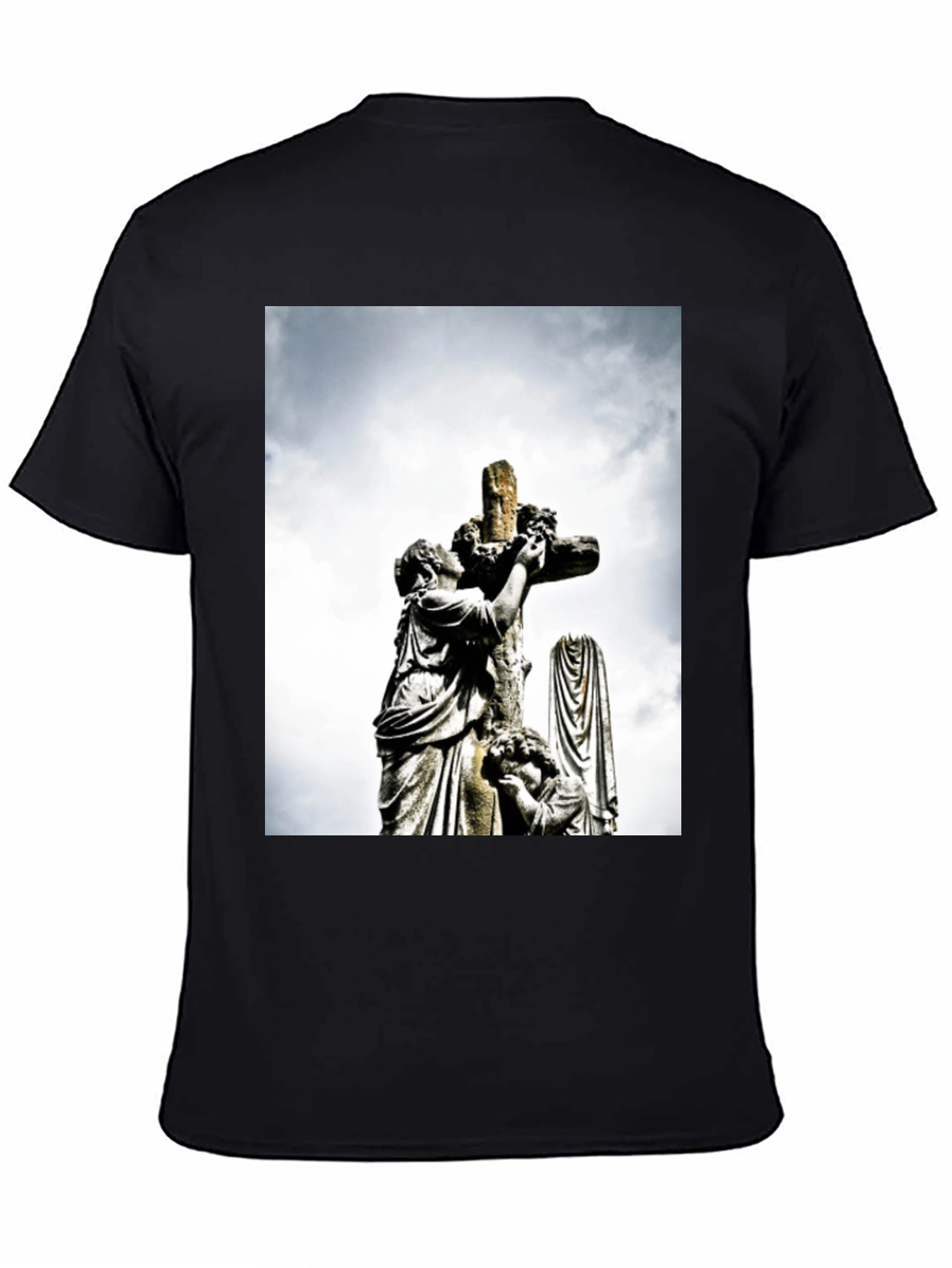 Statue Cross Graphic T-Shirt