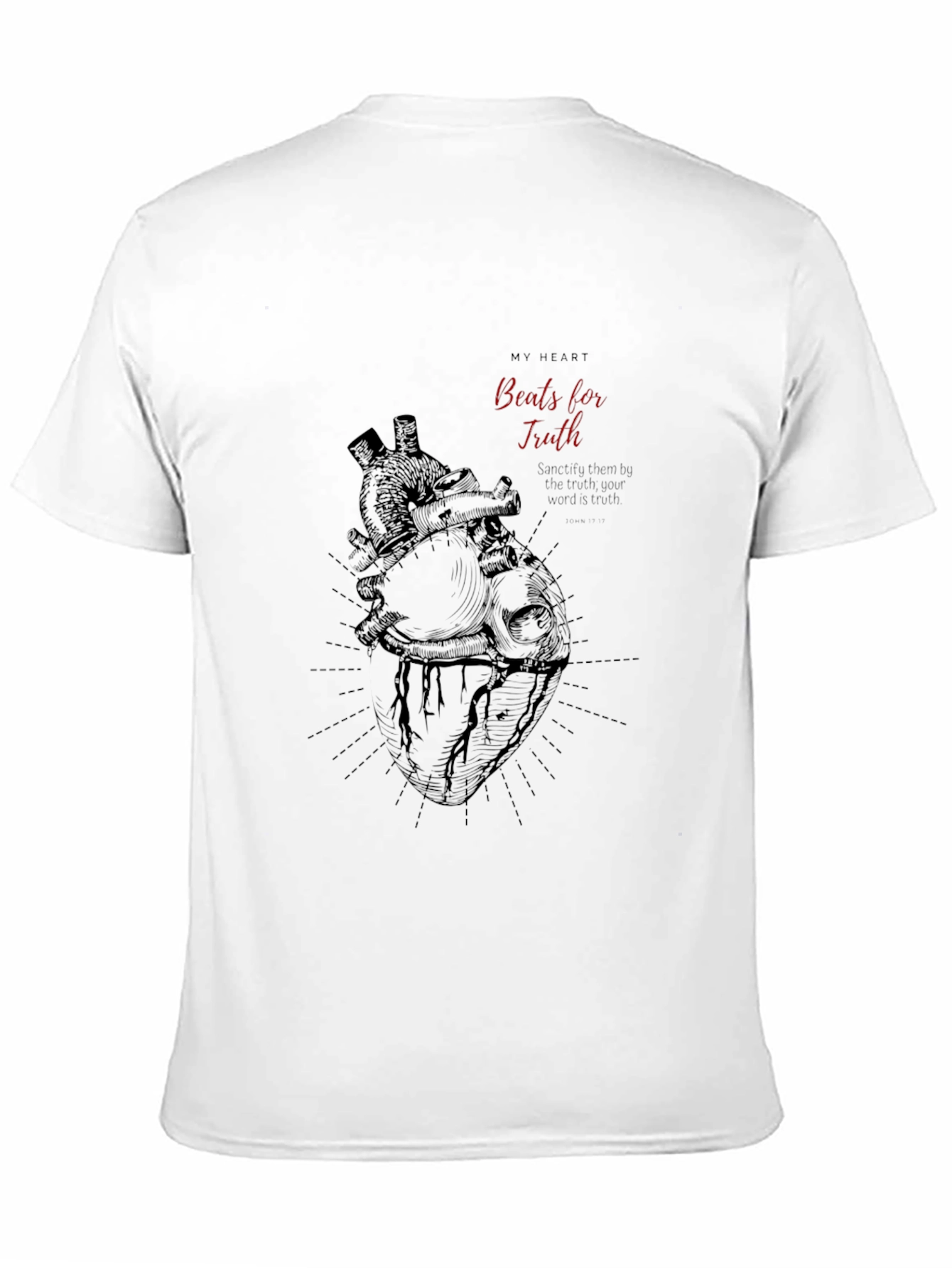 My Heart Beats for Truth Black Graphic Tee