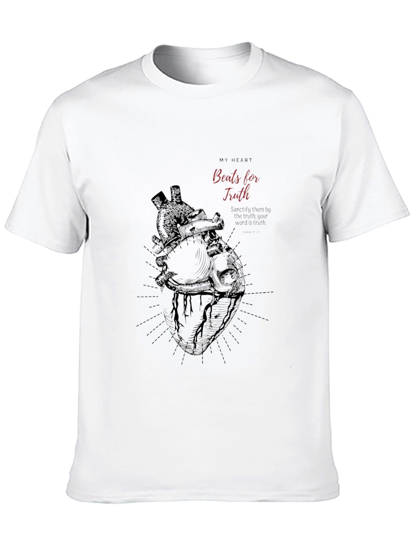 My Heart Beats for Truth Black Graphic Tee