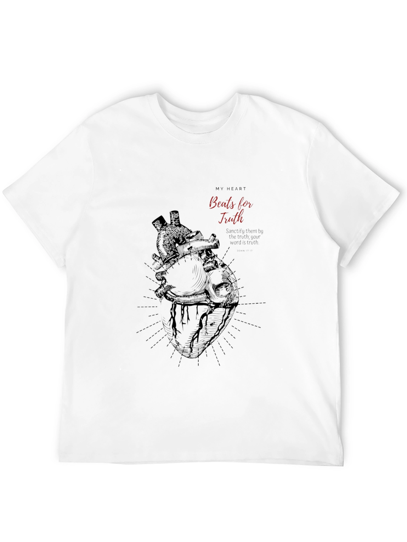 My Heart Beats for Truth Black Graphic Tee