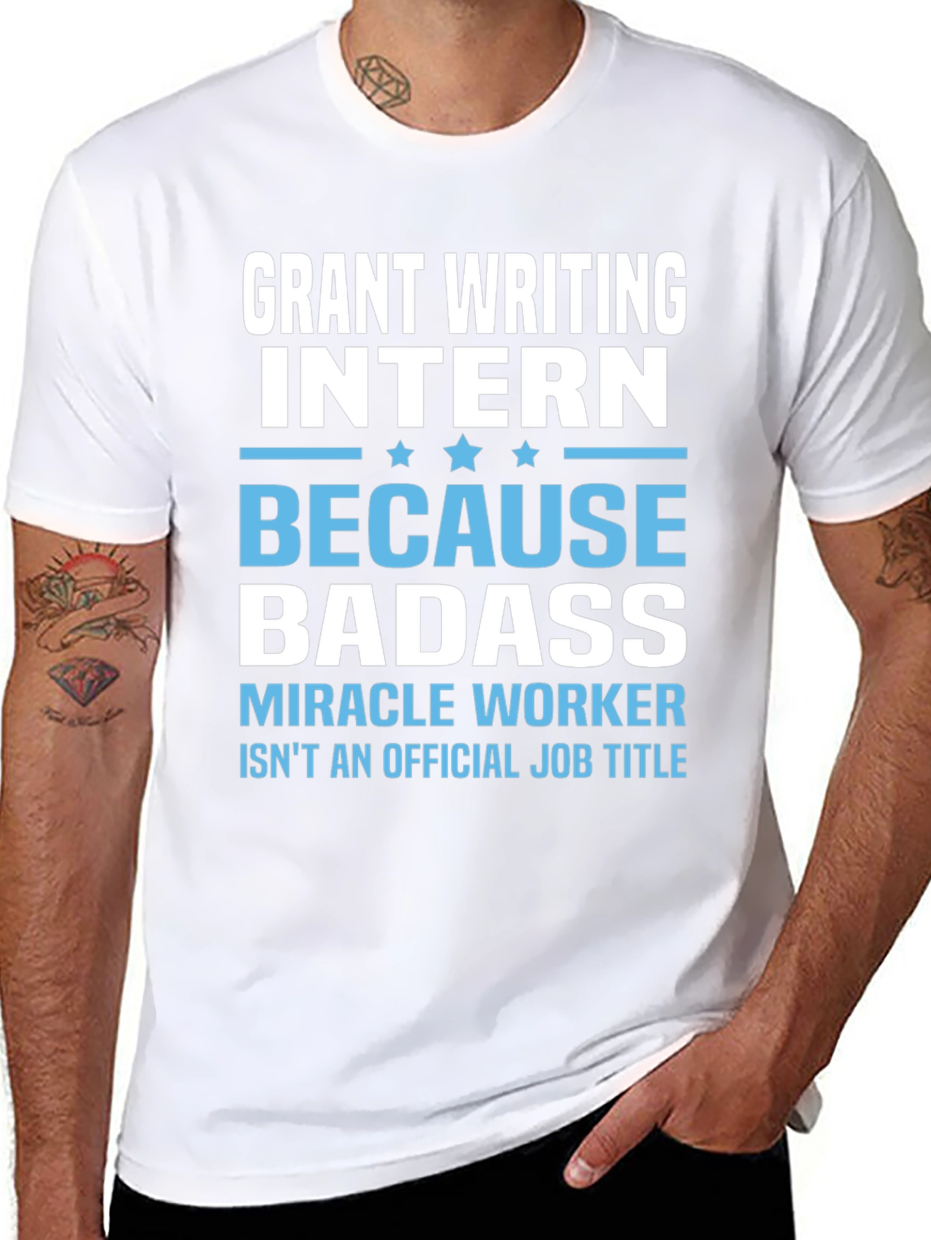 Grant Writing Intern Badass Black T-Shirt