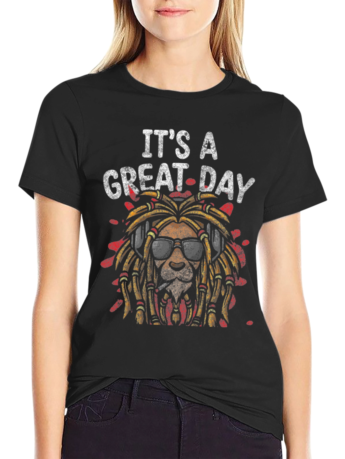 Its A Great Day Lion Graphic Tee