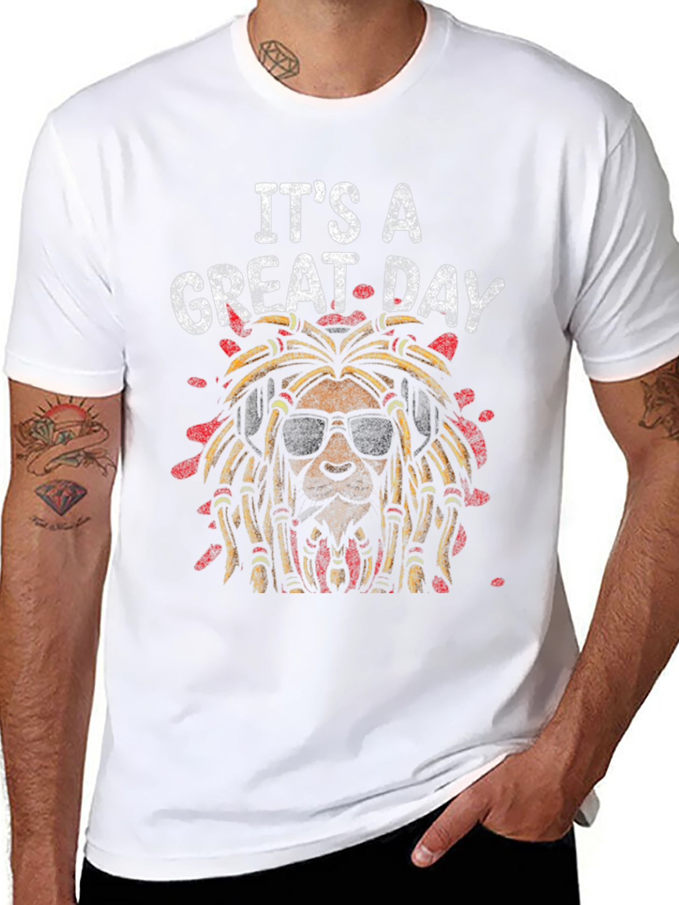 Its A Great Day Lion Graphic Tee