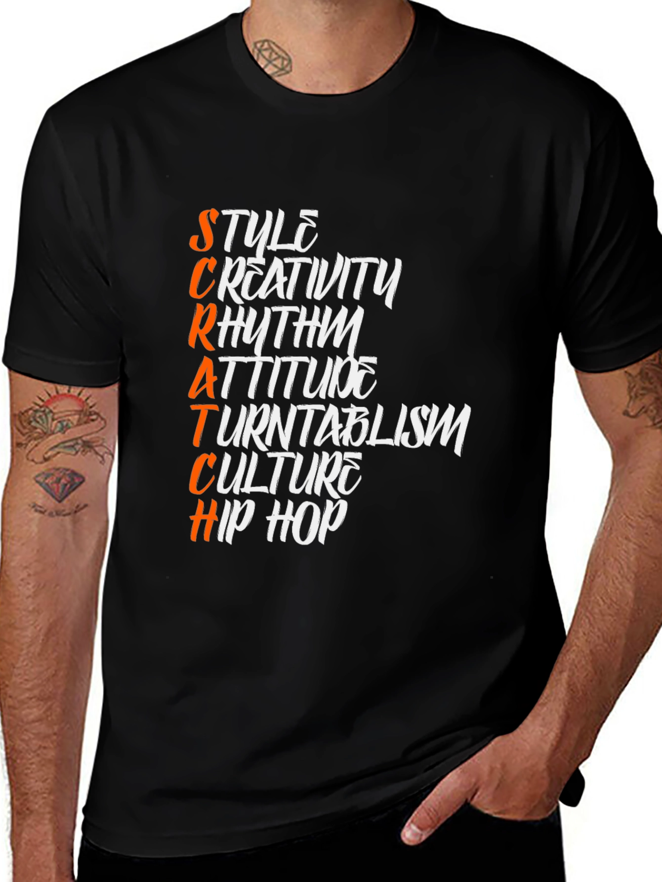 Scratch Hip Hop Graphic T-Shirt
