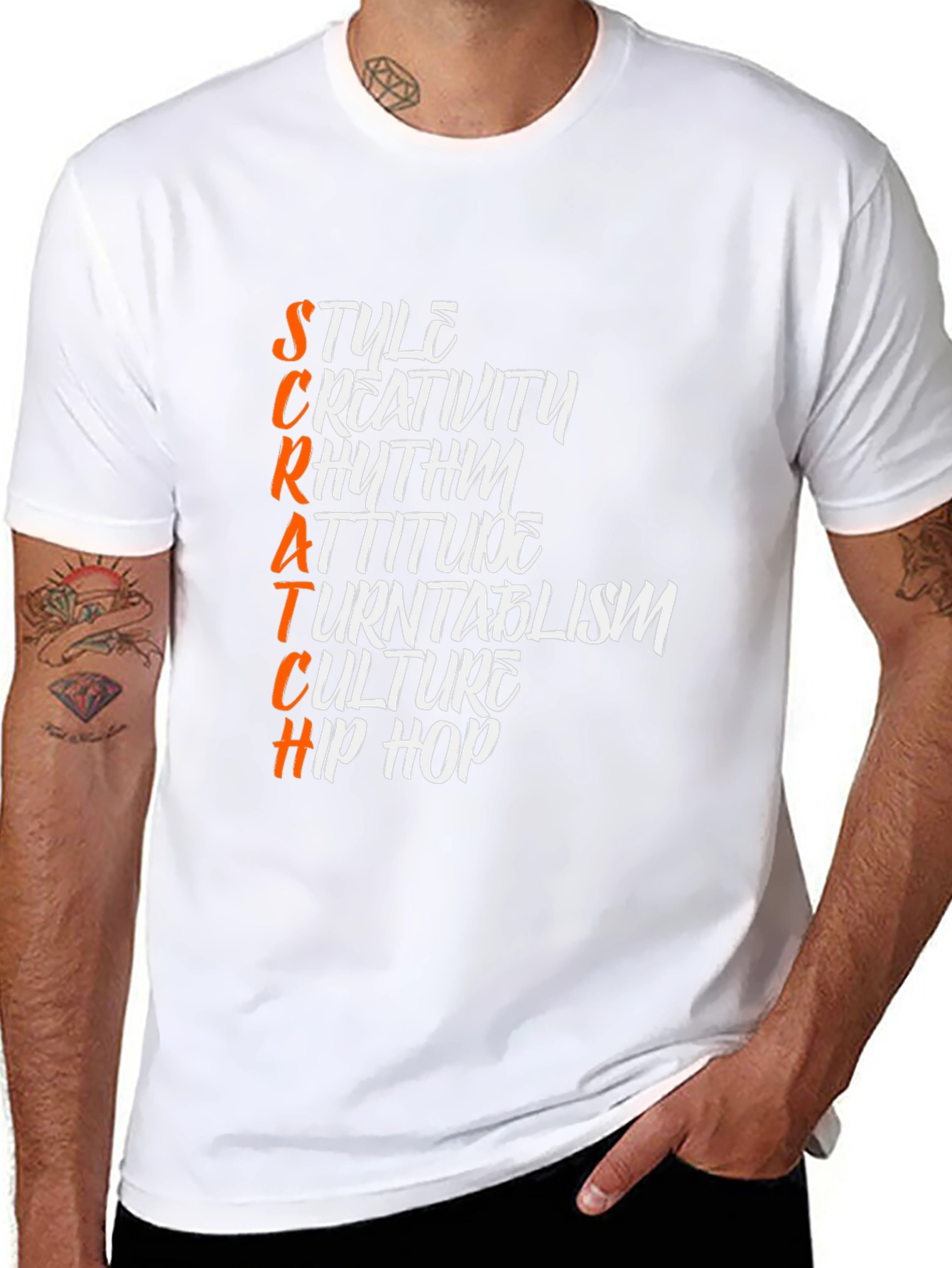 Scratch Hip Hop Graphic T-Shirt