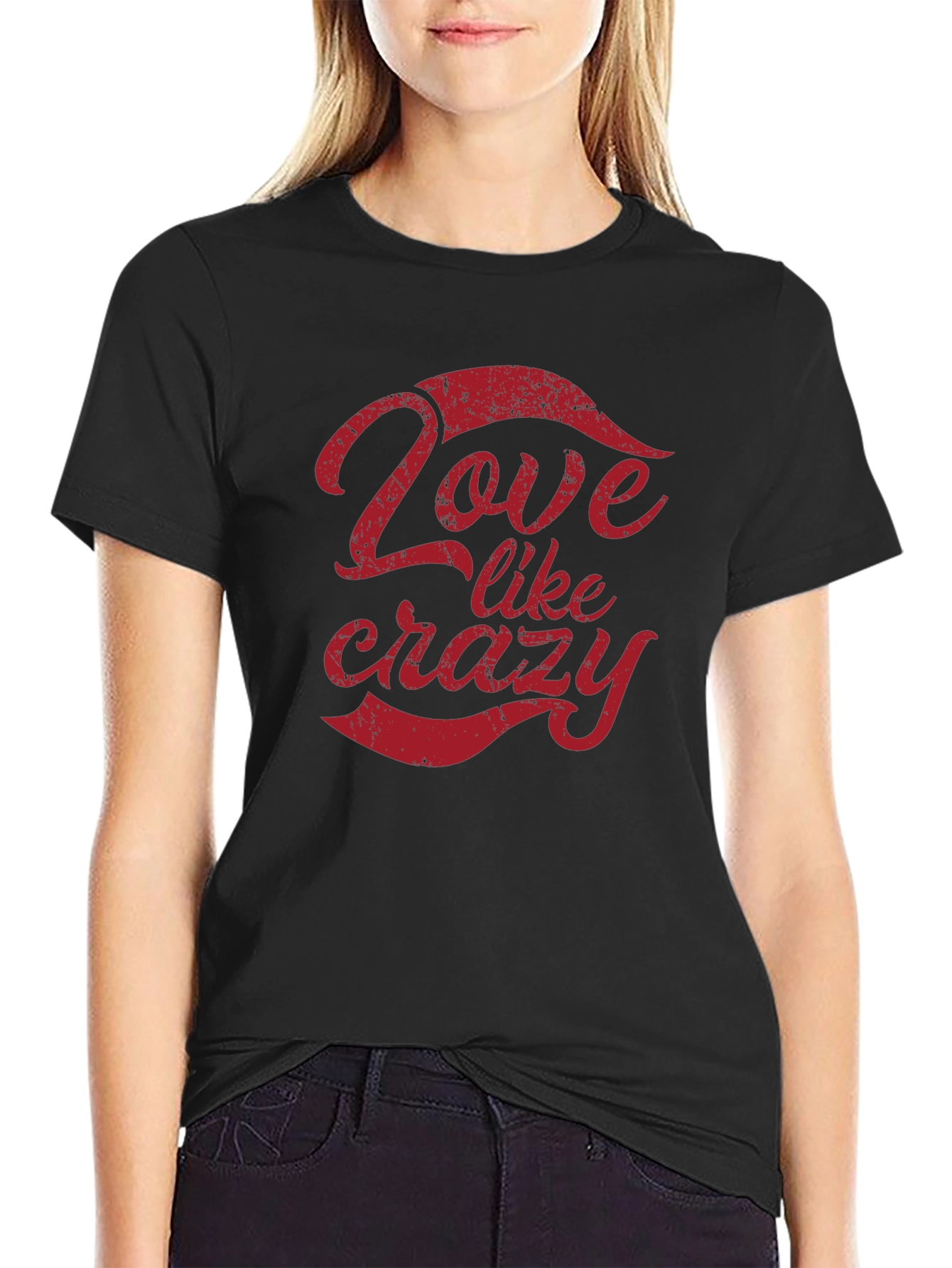 Love Like Crazy Black Graphic Tee