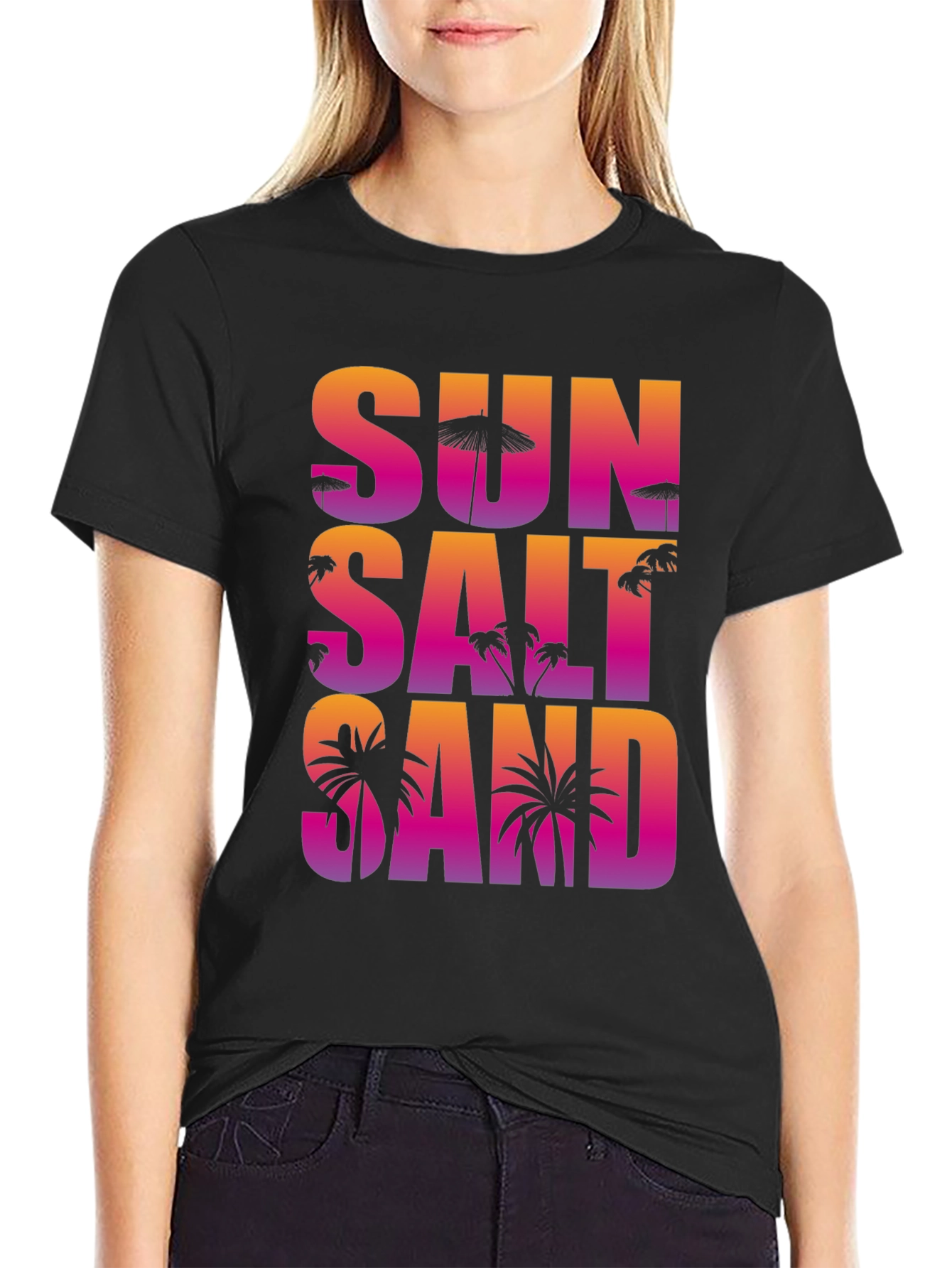 Sun Salt Sand Graphic Tee - Beach Lover Shirt