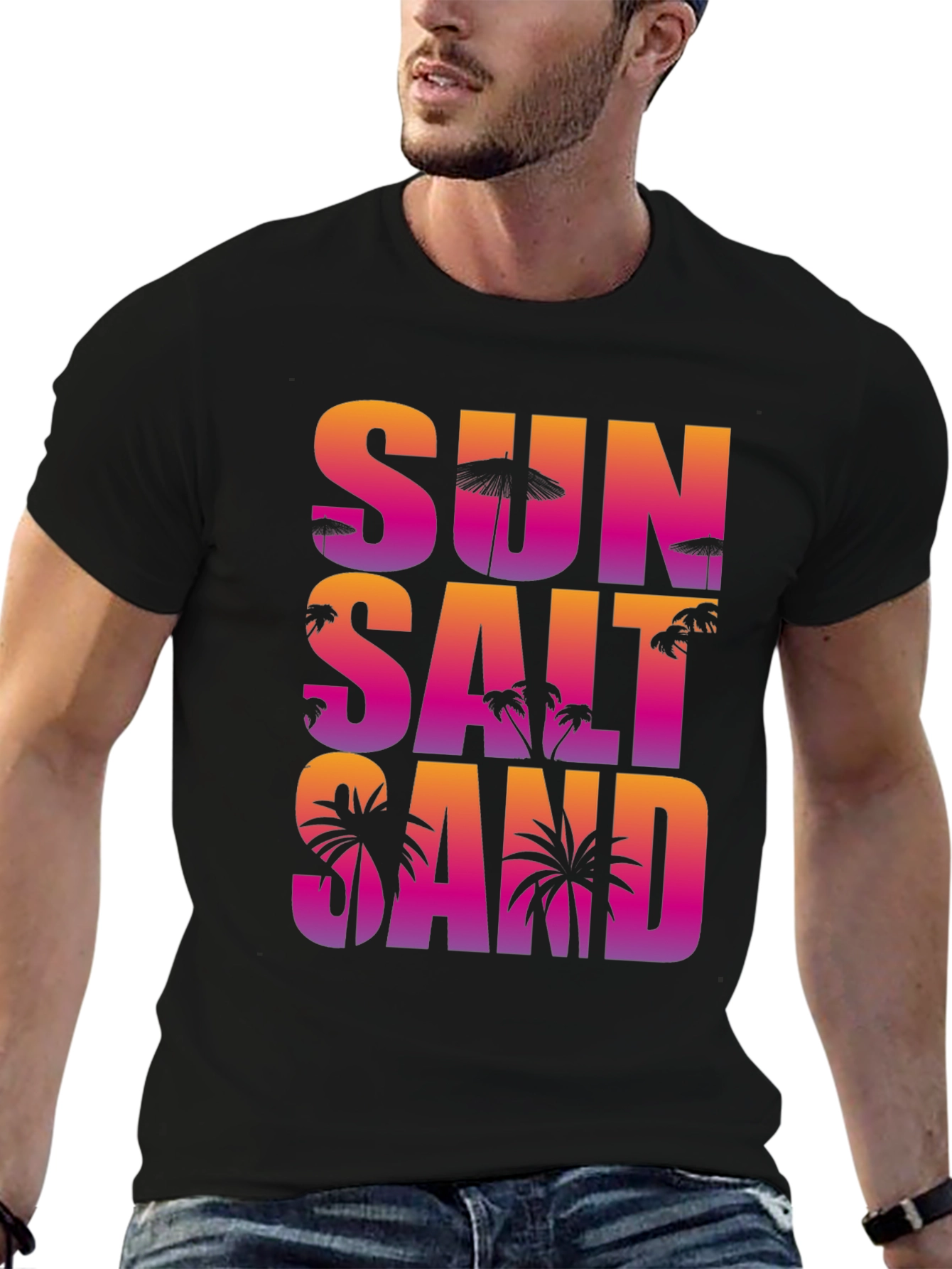 Sun Salt Sand Graphic Tee - Beach Lover Shirt