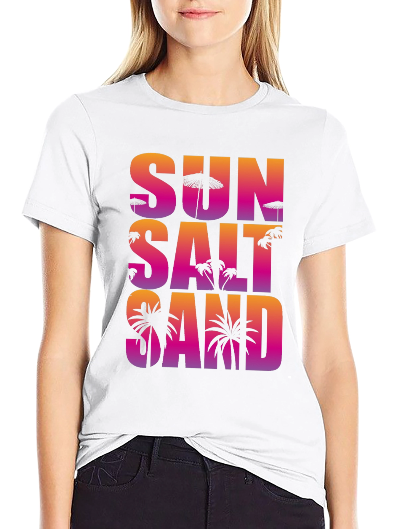 Sun Salt Sand Graphic Tee - Beach Lover Shirt