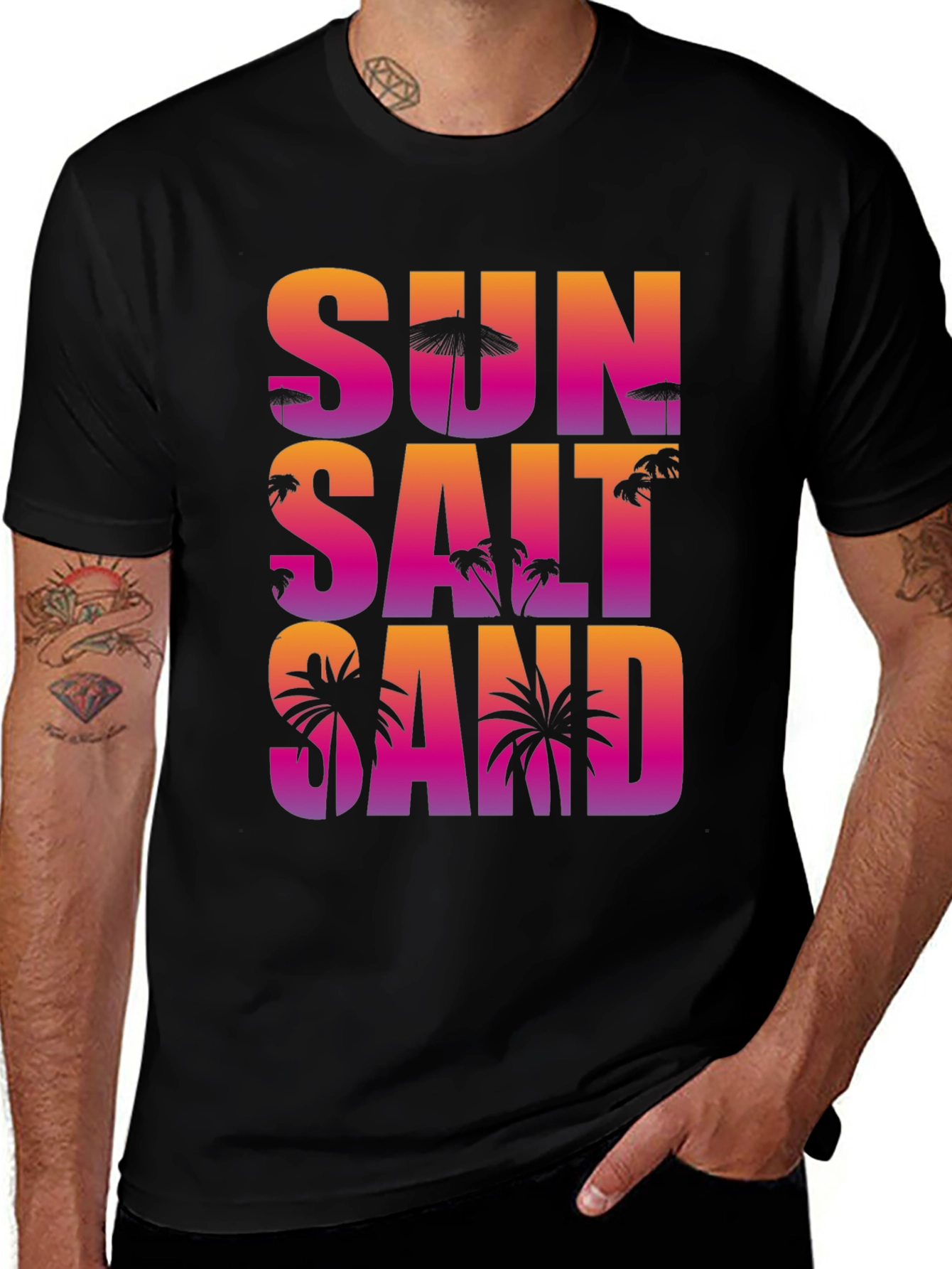 Sun Salt Sand Graphic Tee - Beach Lover Shirt