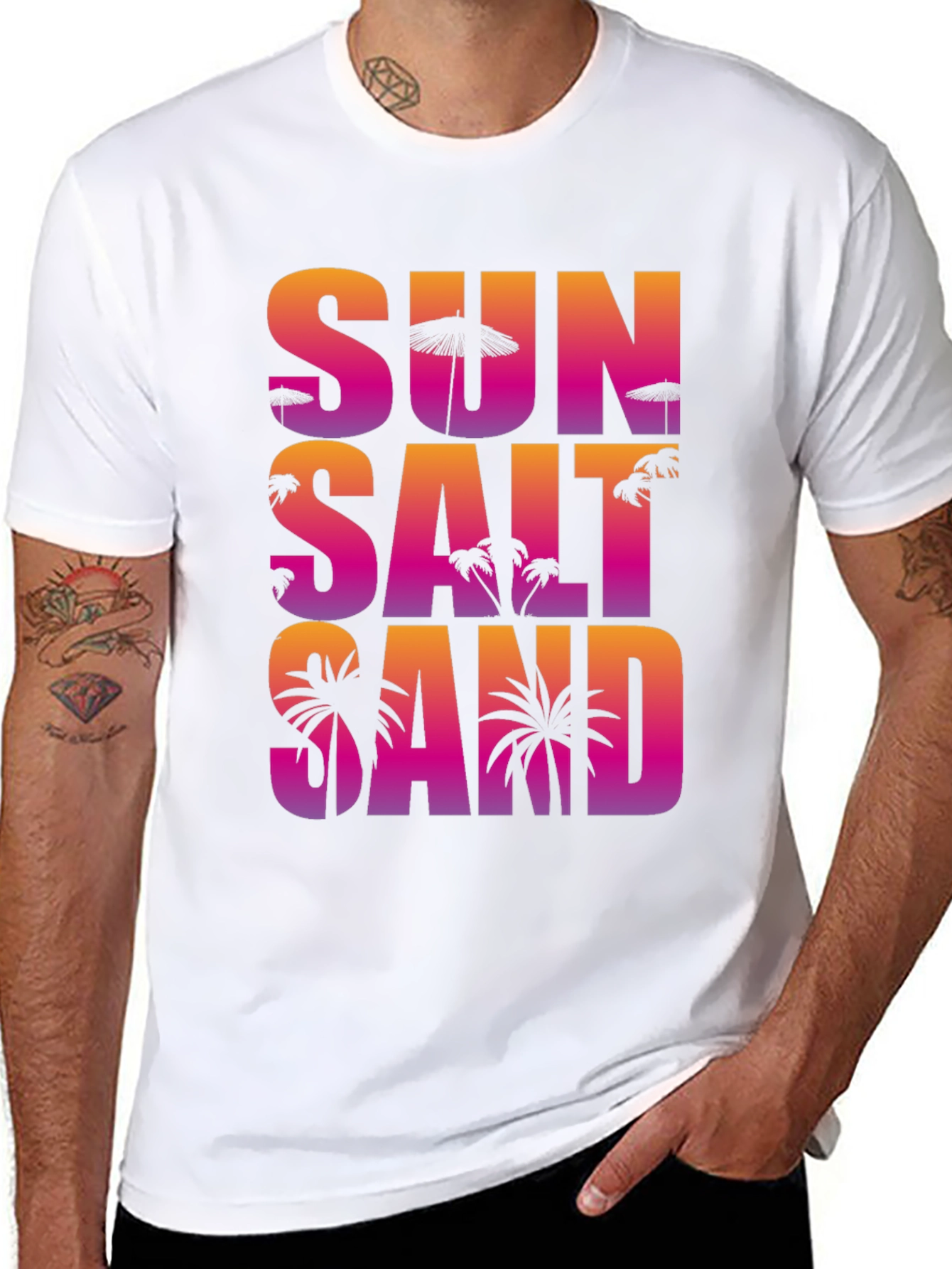Sun Salt Sand Graphic Tee - Beach Lover Shirt