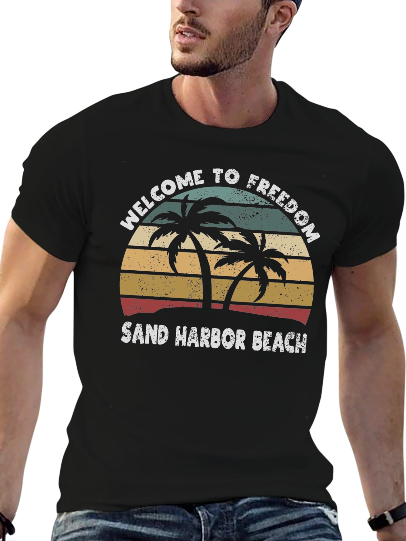Sand Harbor Beach Graphic Tee - Freedom Vibes