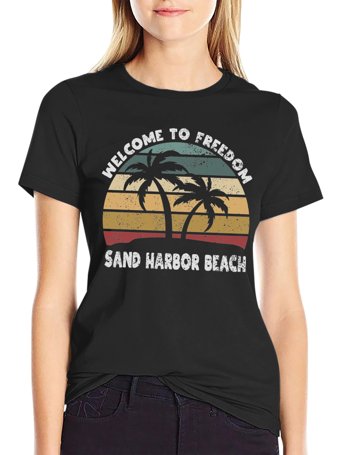 Sand Harbor Beach Graphic Tee - Freedom Vibes