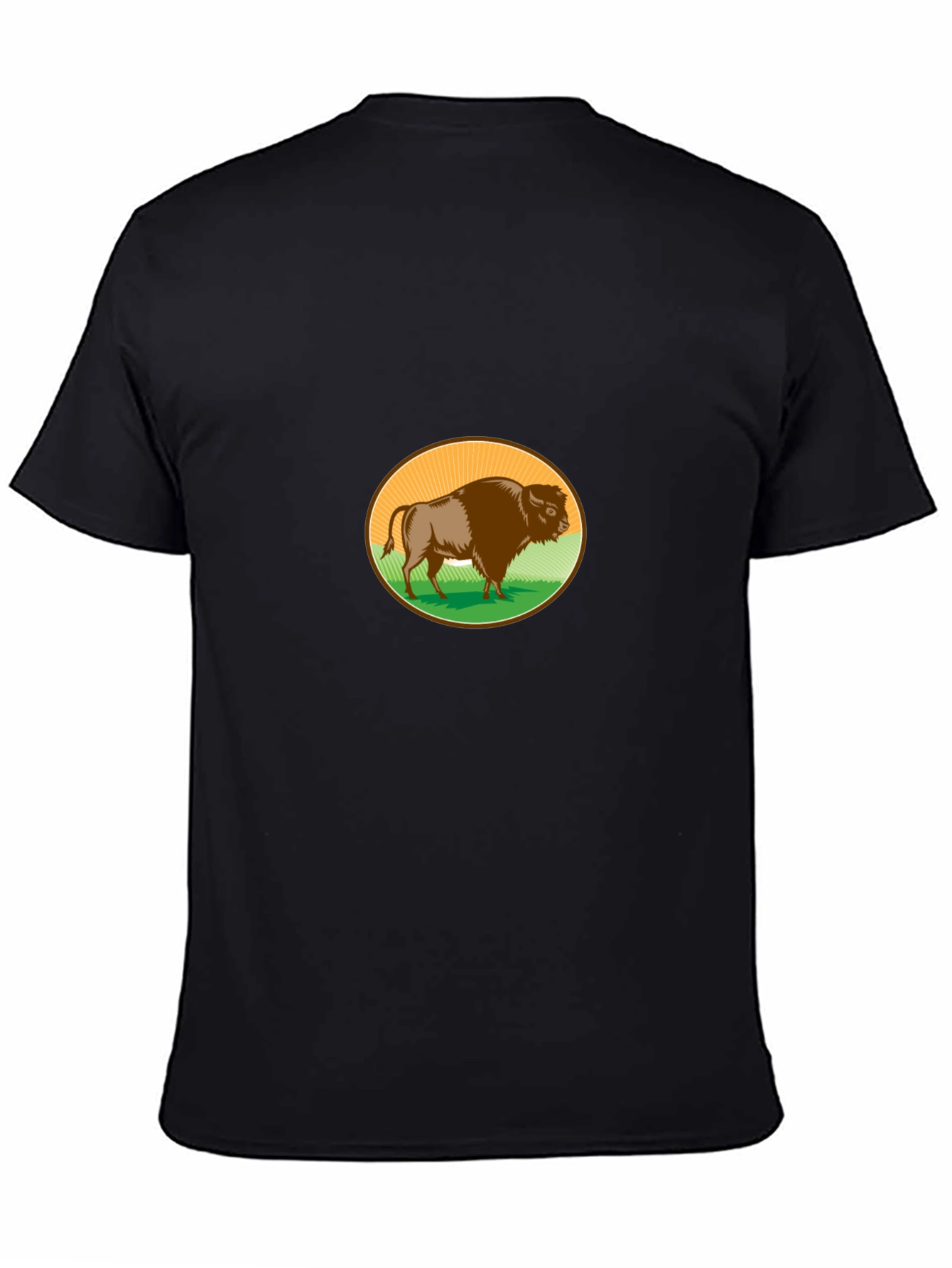 Bison Graphic T-Shirt - Black Casual Tee