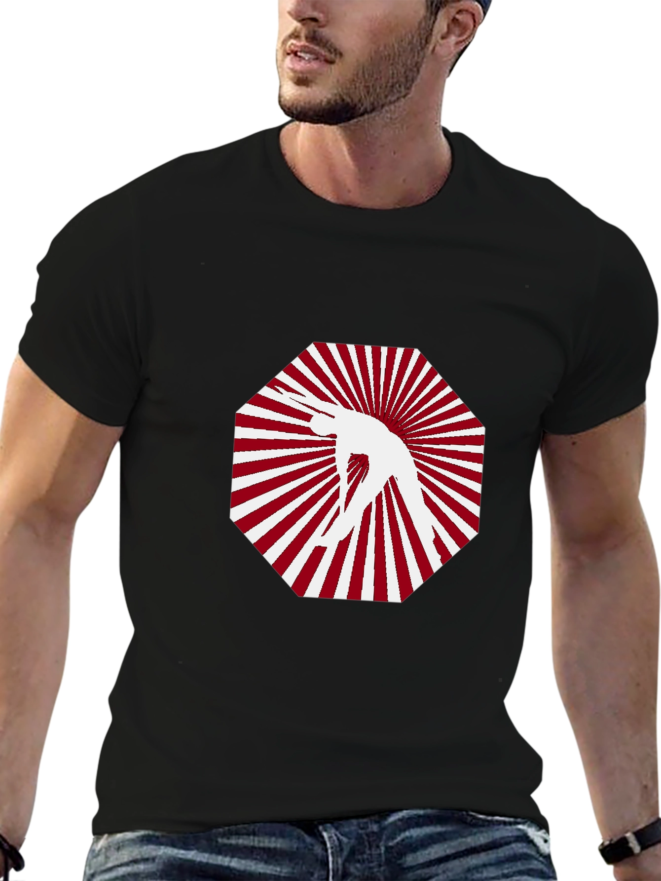 Stylish Black T-Shirt with Graphic Design