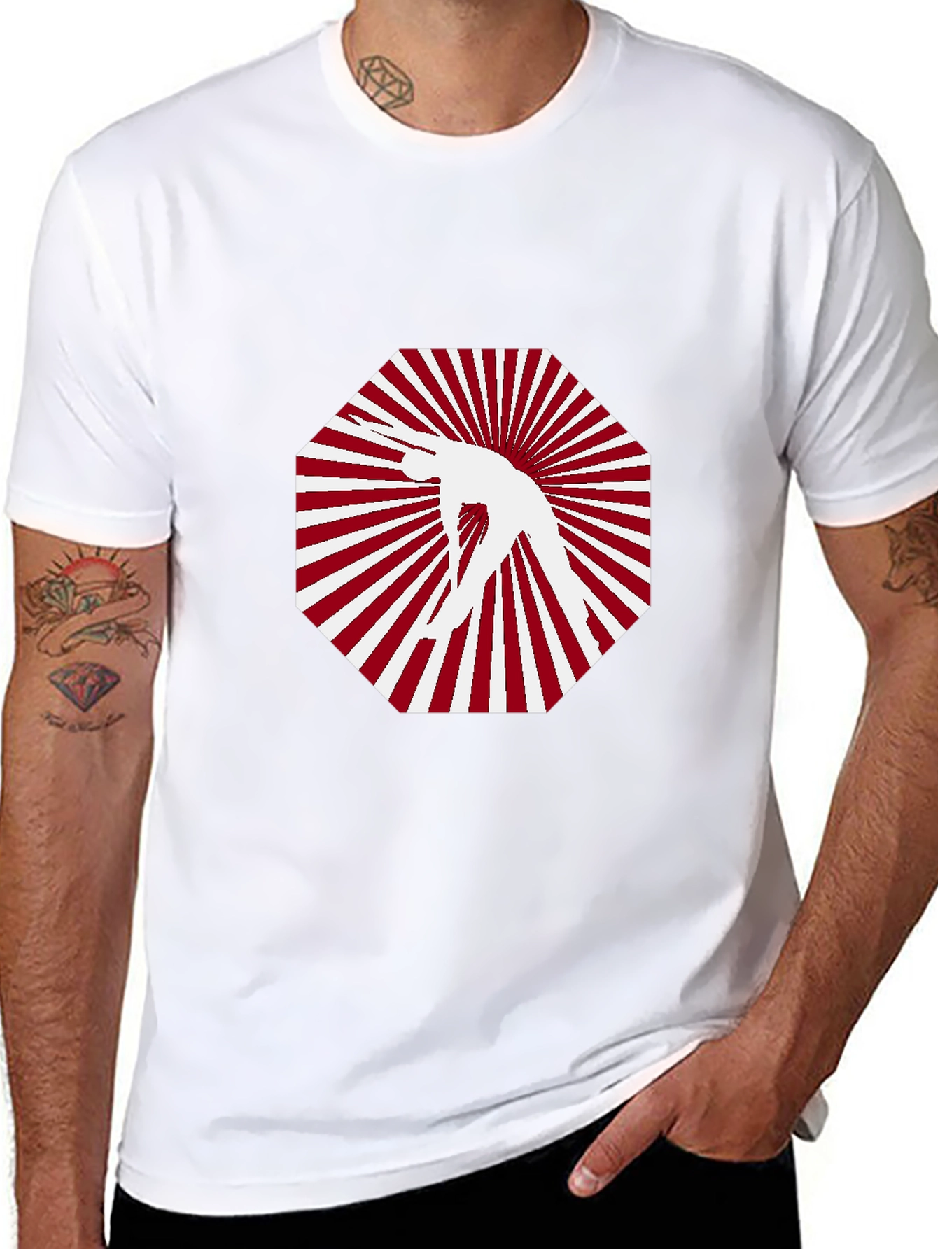 Stylish Black T-Shirt with Graphic Design
