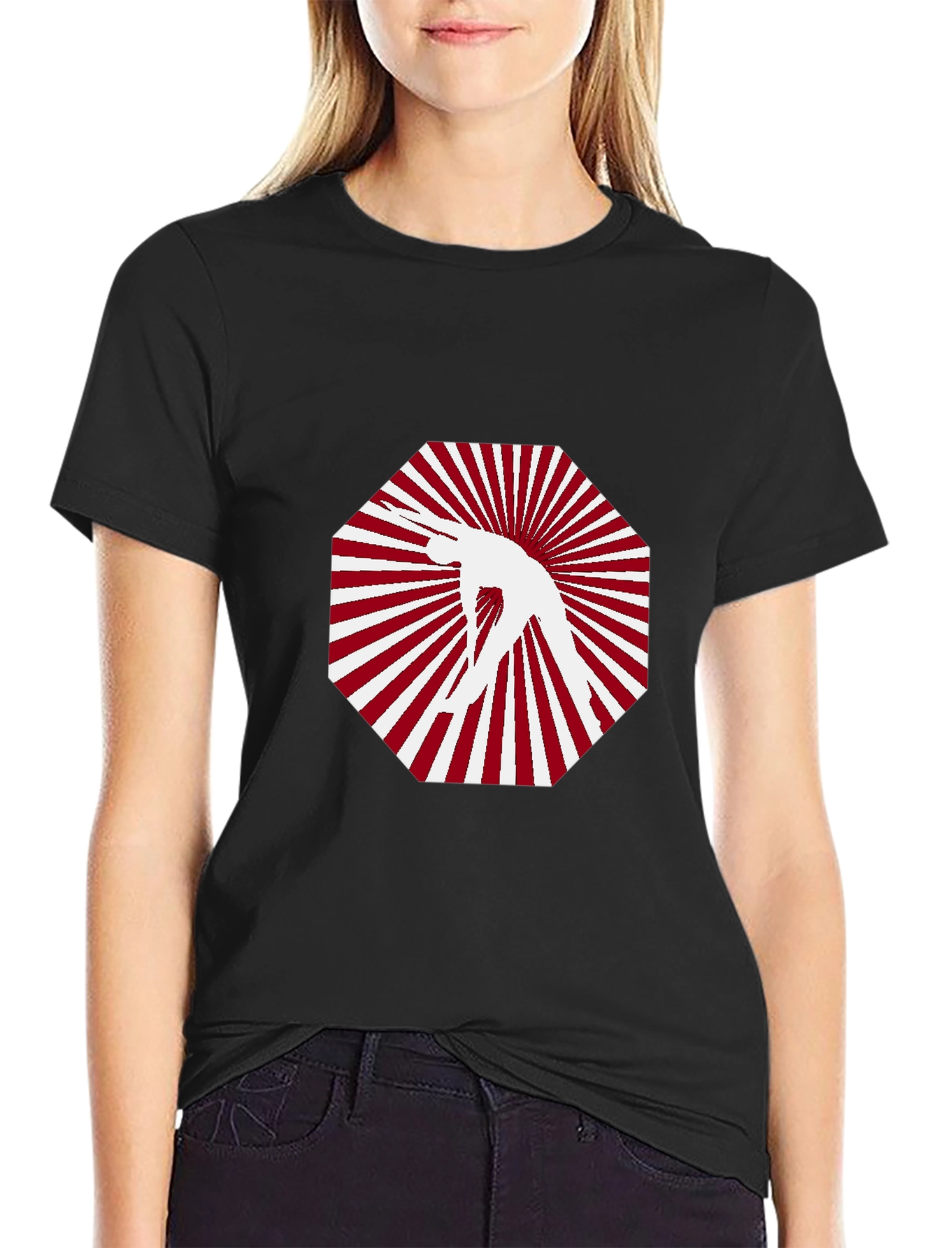 Stylish Black T-Shirt with Graphic Design