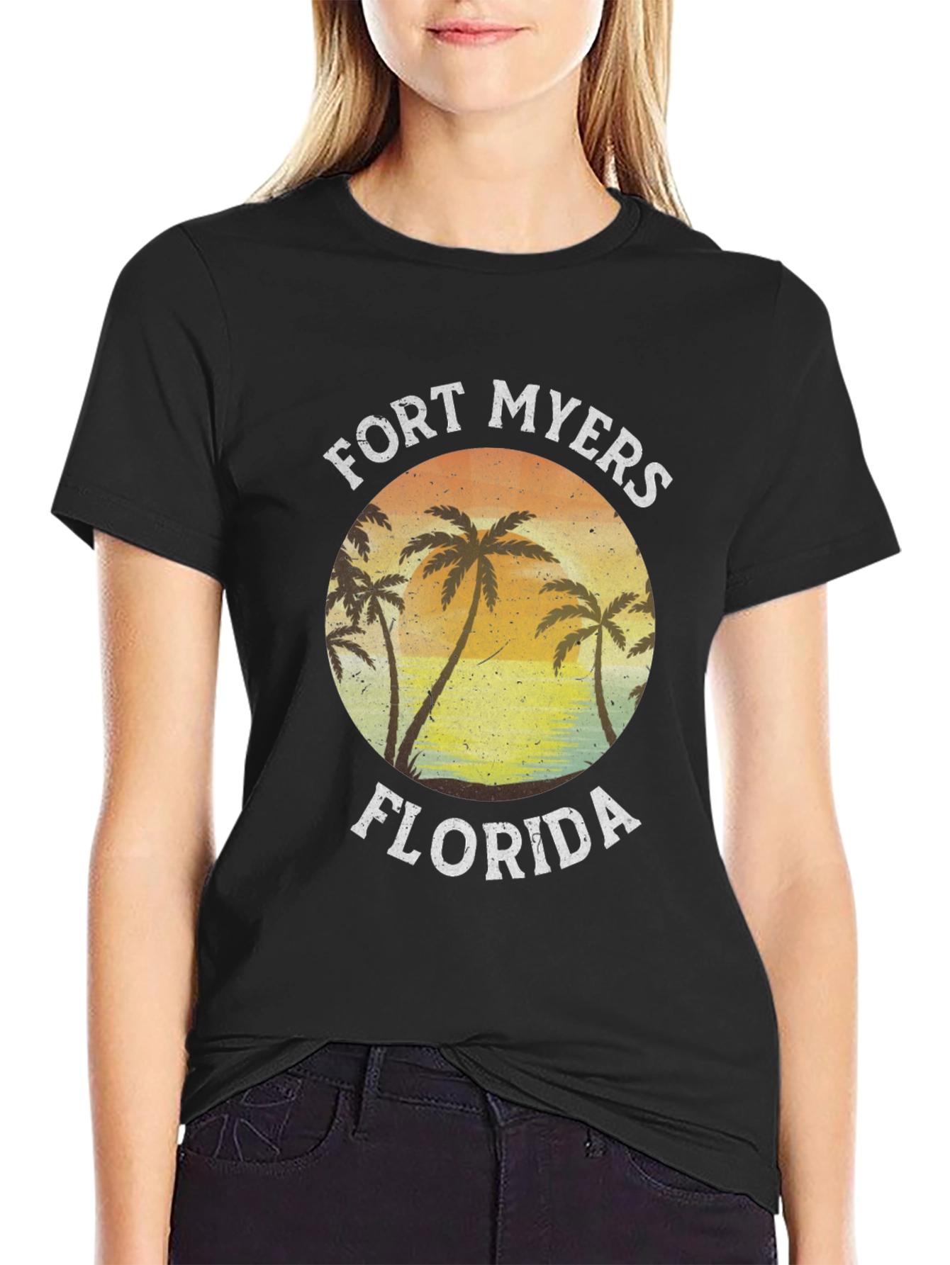 Fort Myers Florida Palm Tree Graphic T-Shirt