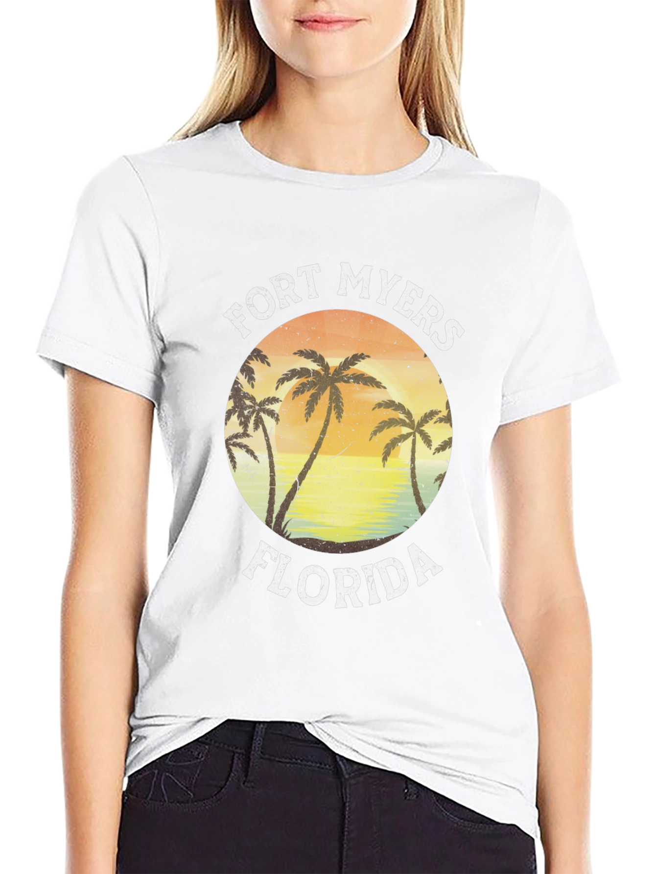 Fort Myers Florida Palm Tree Graphic T-Shirt