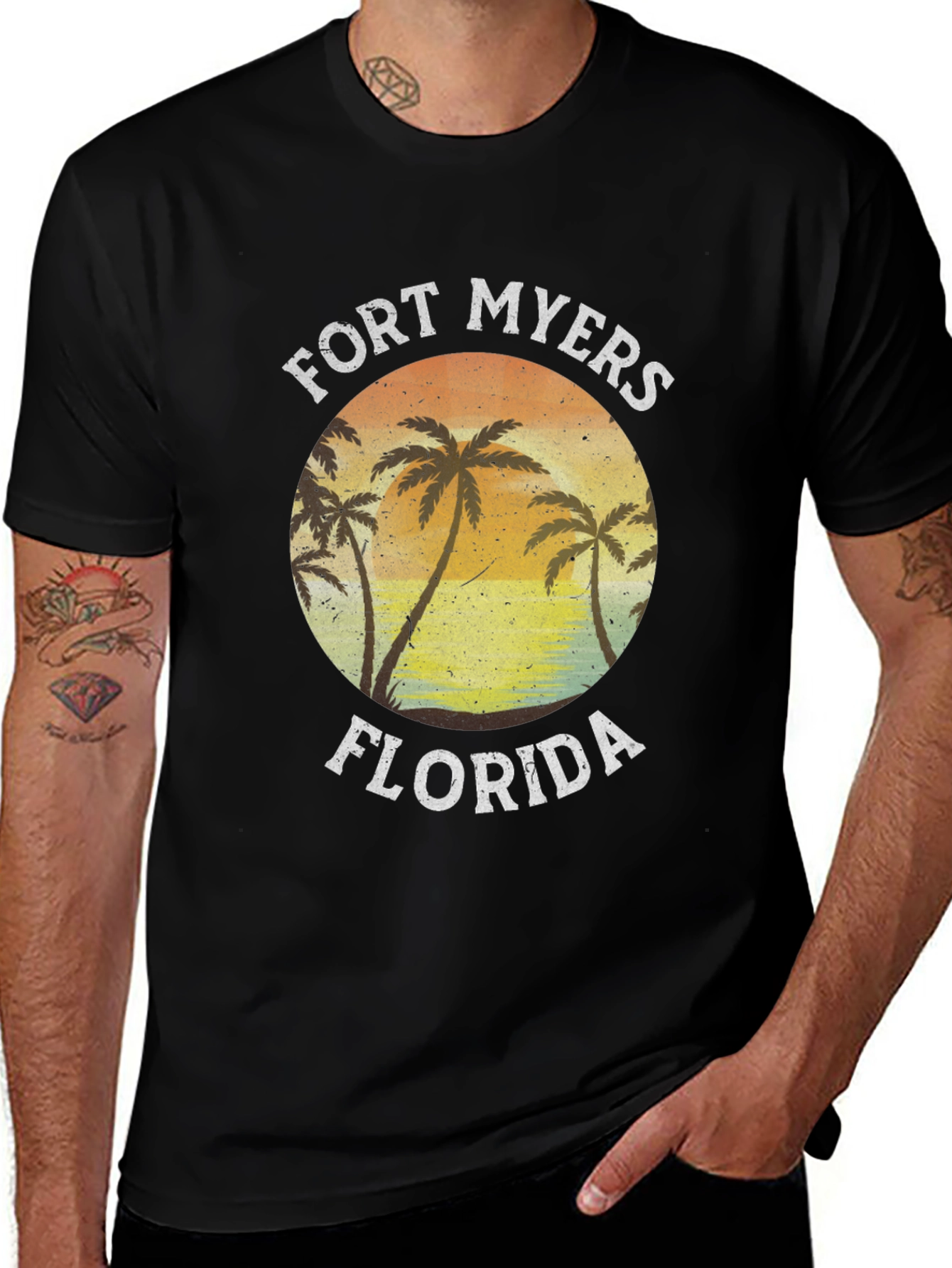 Fort Myers Florida Palm Tree Graphic T-Shirt