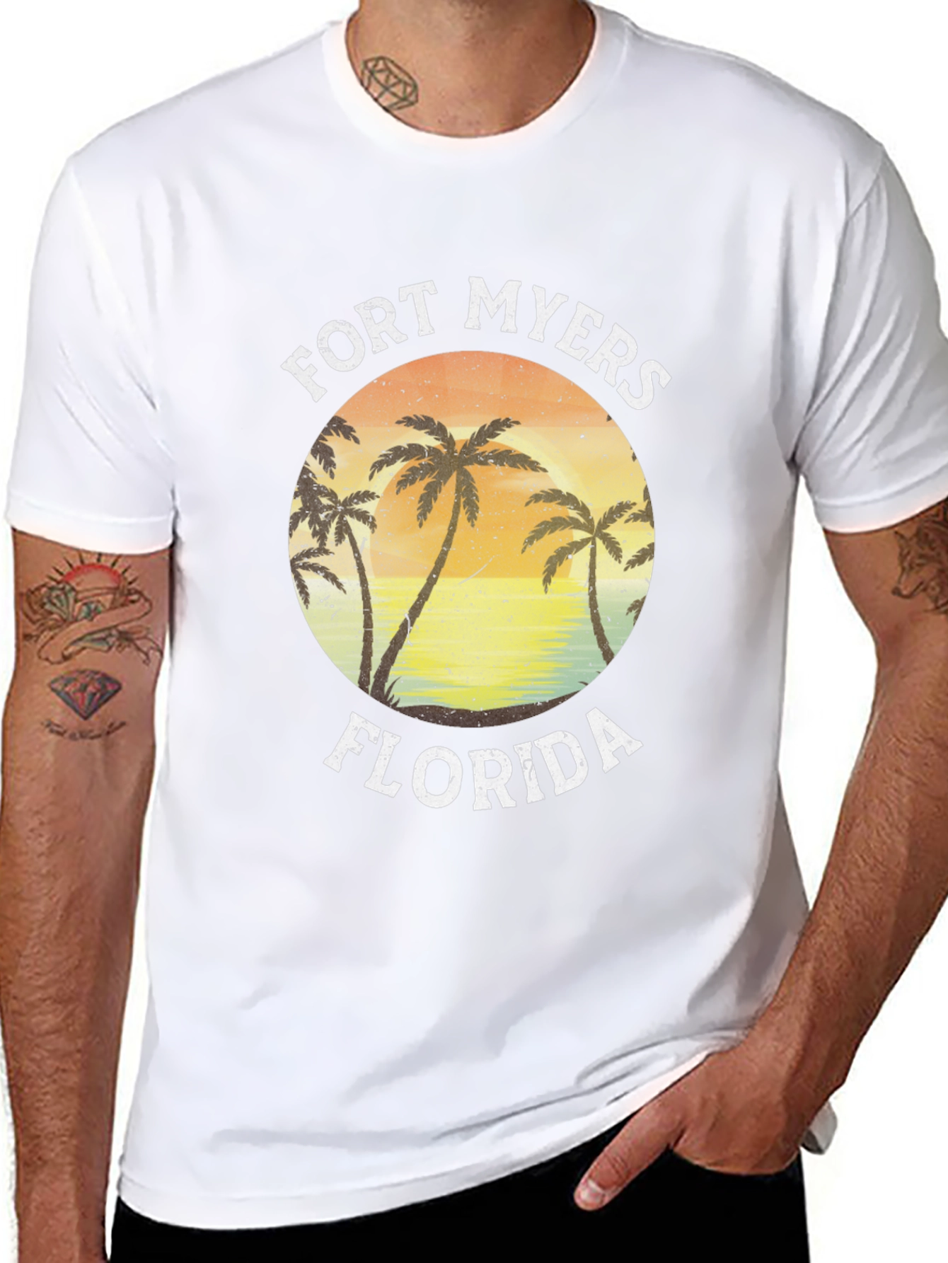 Fort Myers Florida Palm Tree Graphic T-Shirt
