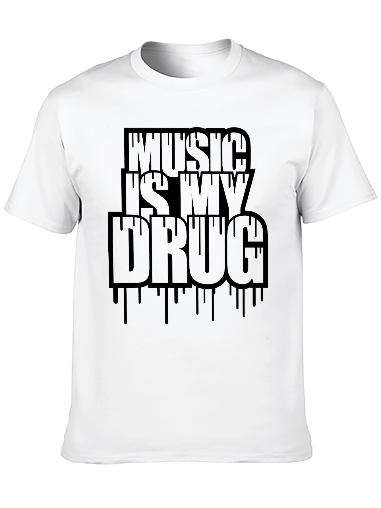 Music Is My Drug T-Shirt - Black Graphic Tee