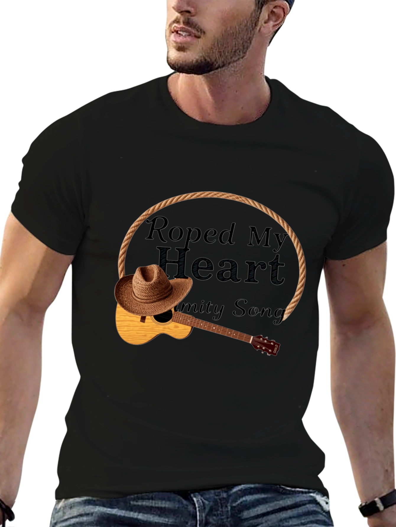 Roped My Heart Guitar T-Shirt