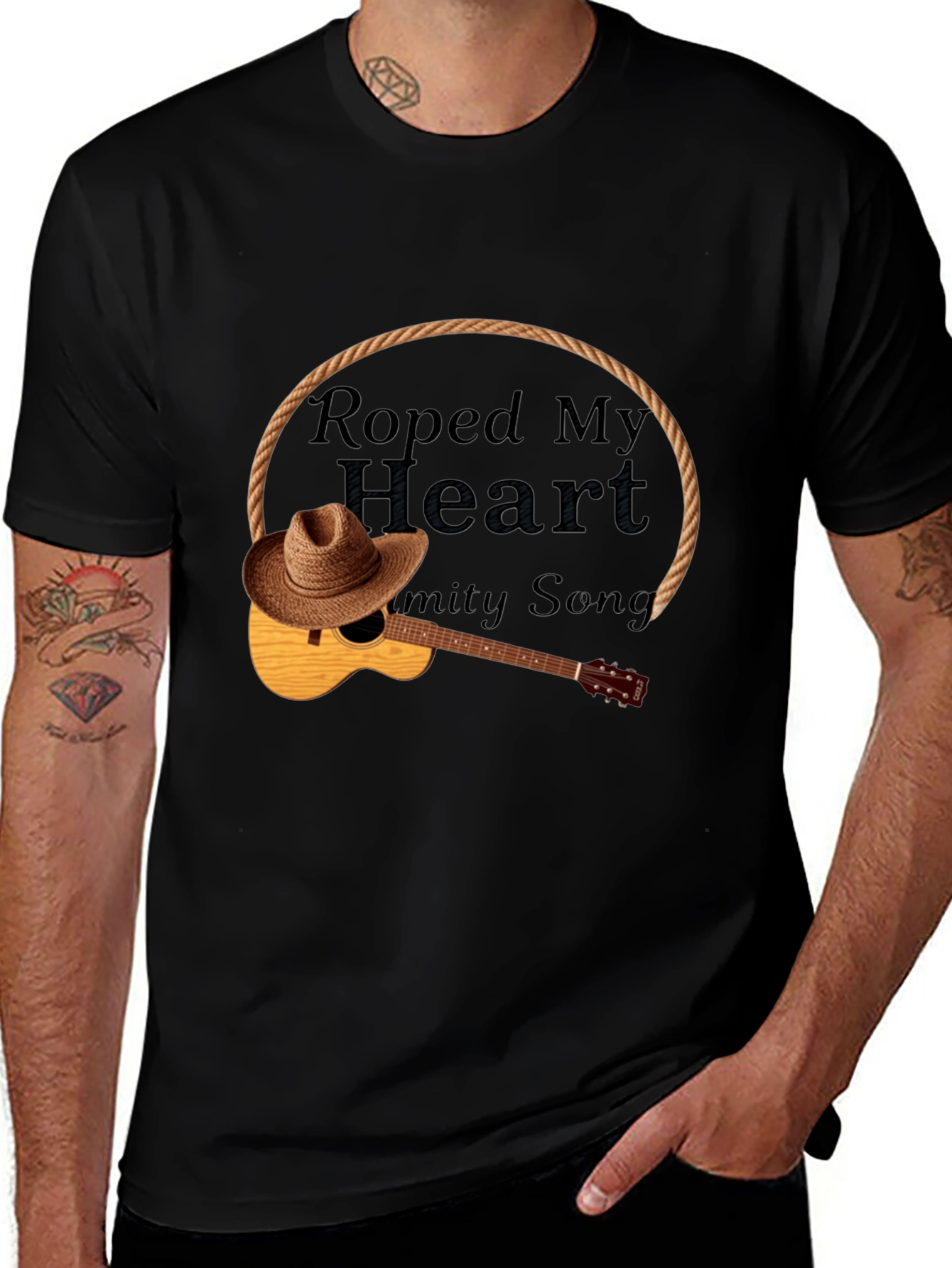 Roped My Heart Guitar T-Shirt