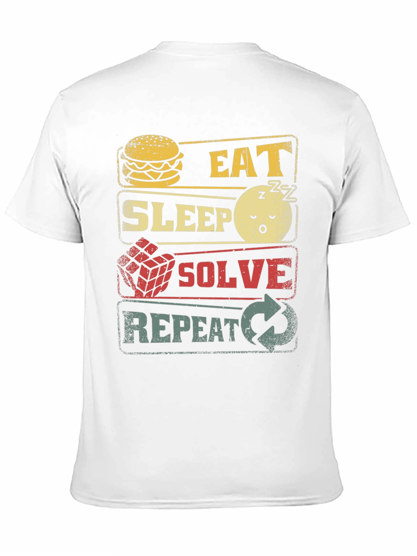 Eat Sleep Solve Repeat Black Graphic Tee