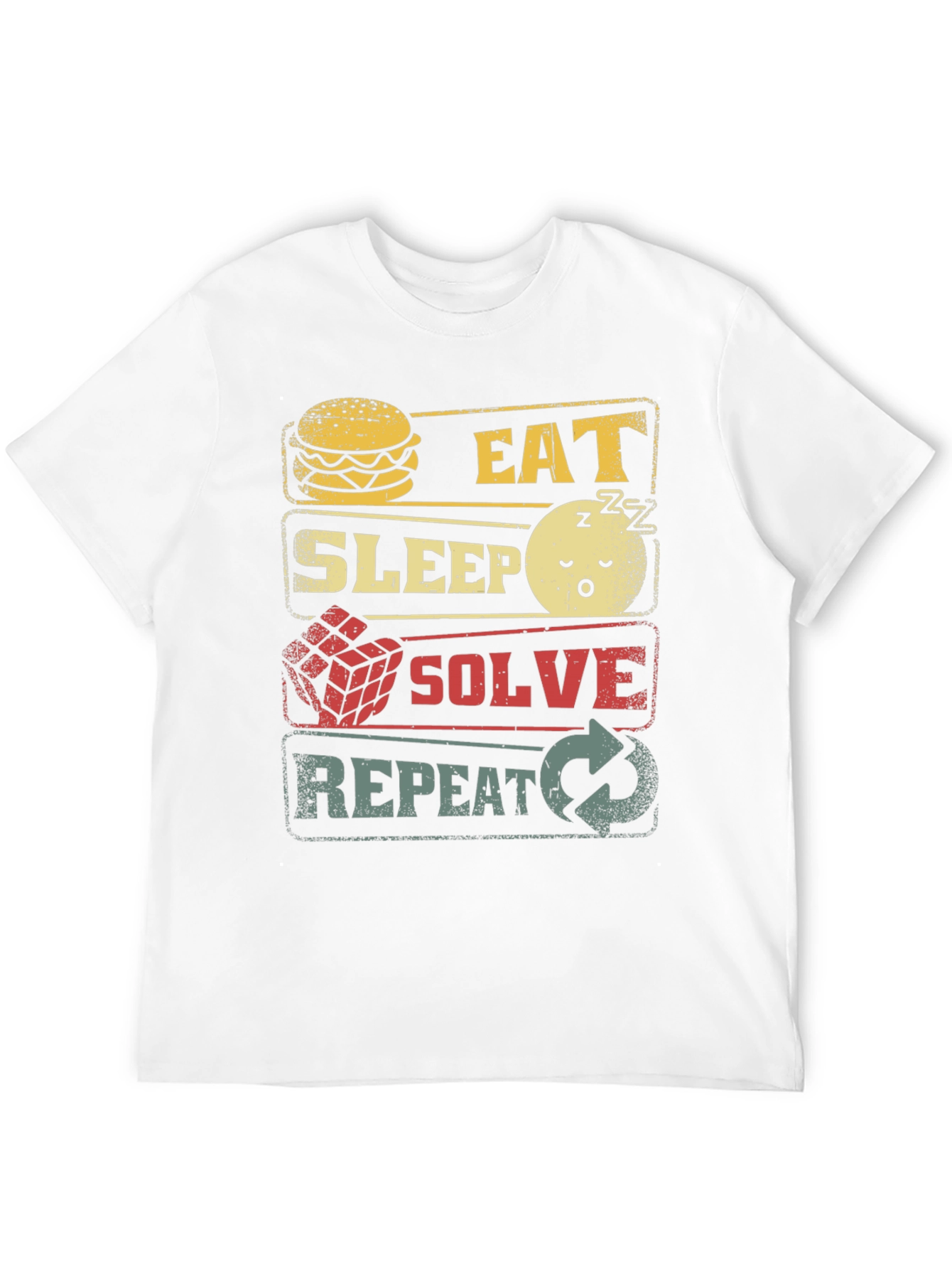 Eat Sleep Solve Repeat Black Graphic Tee