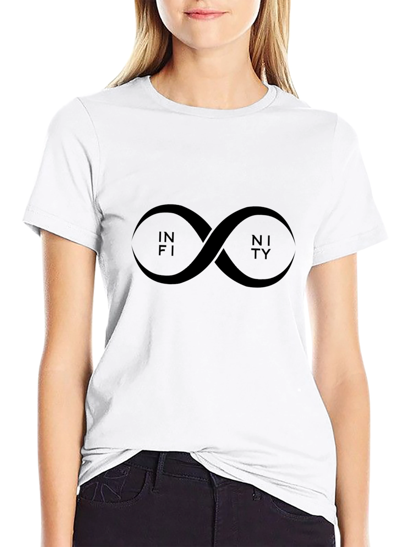 Infinity Symbol Black Graphic Tee